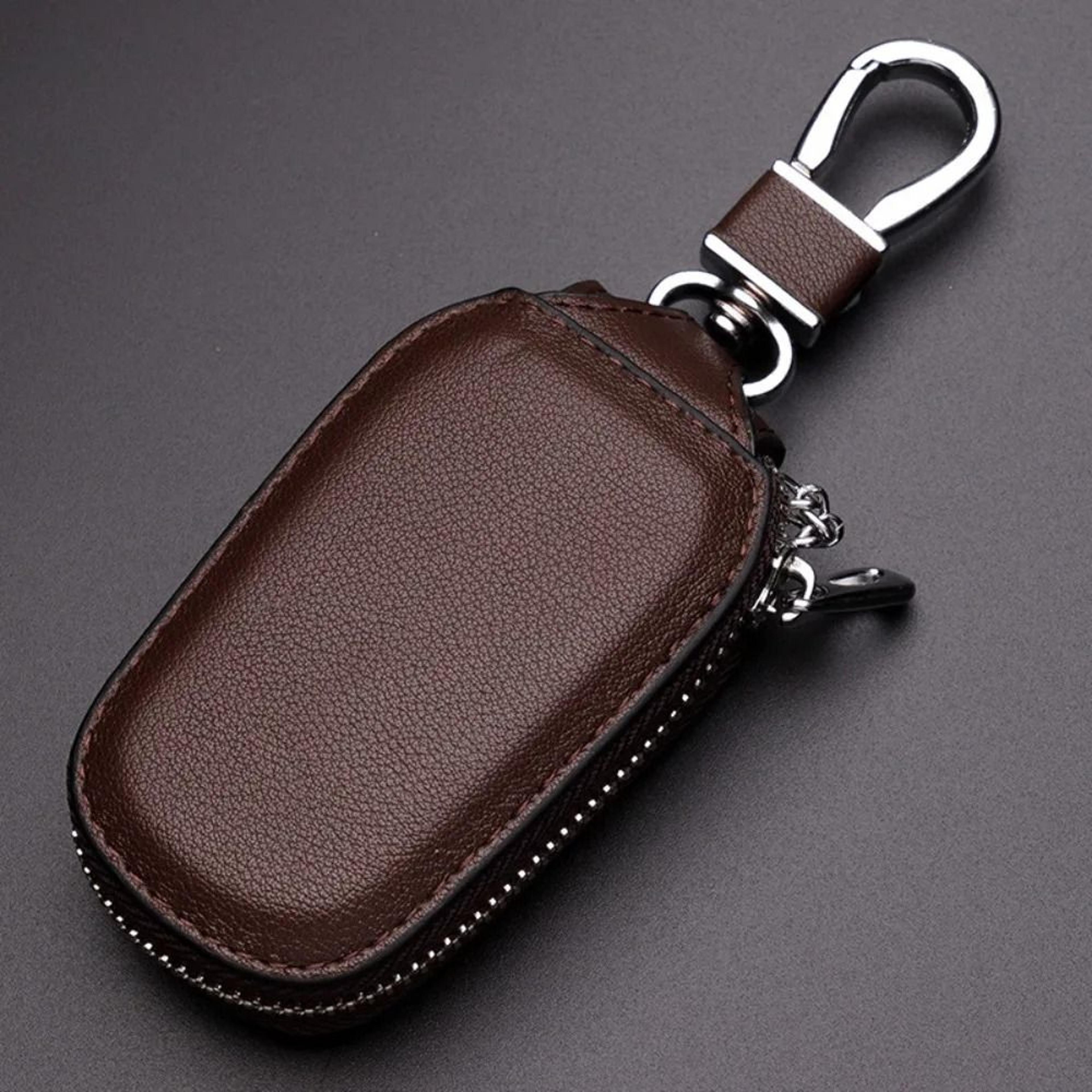 Leather Key Holder Case Keychain Wallet Organizer For Car Keys And House Keys 8