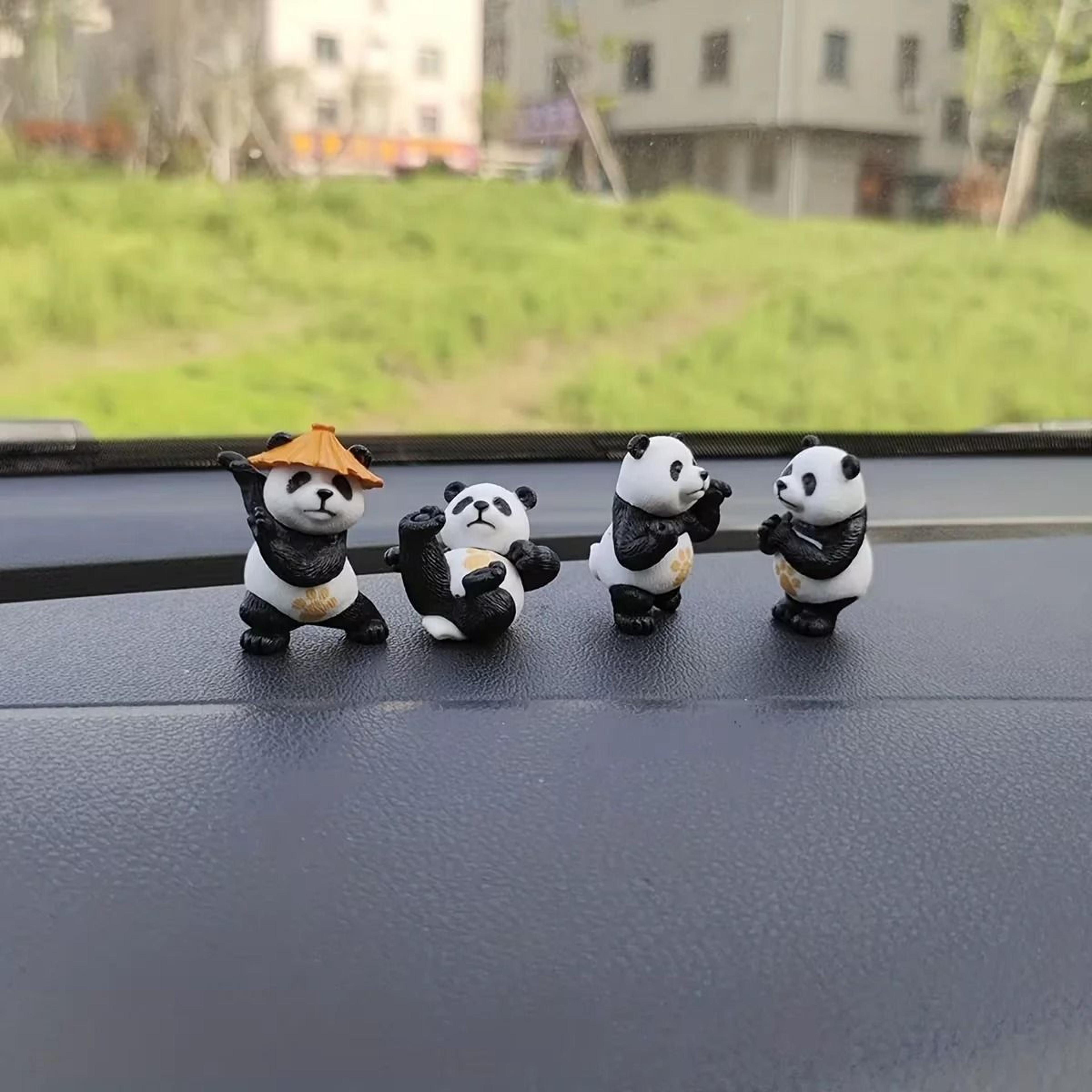 Panda Mini Car Ornaments Set For Dashboard And Desk Decoration 4