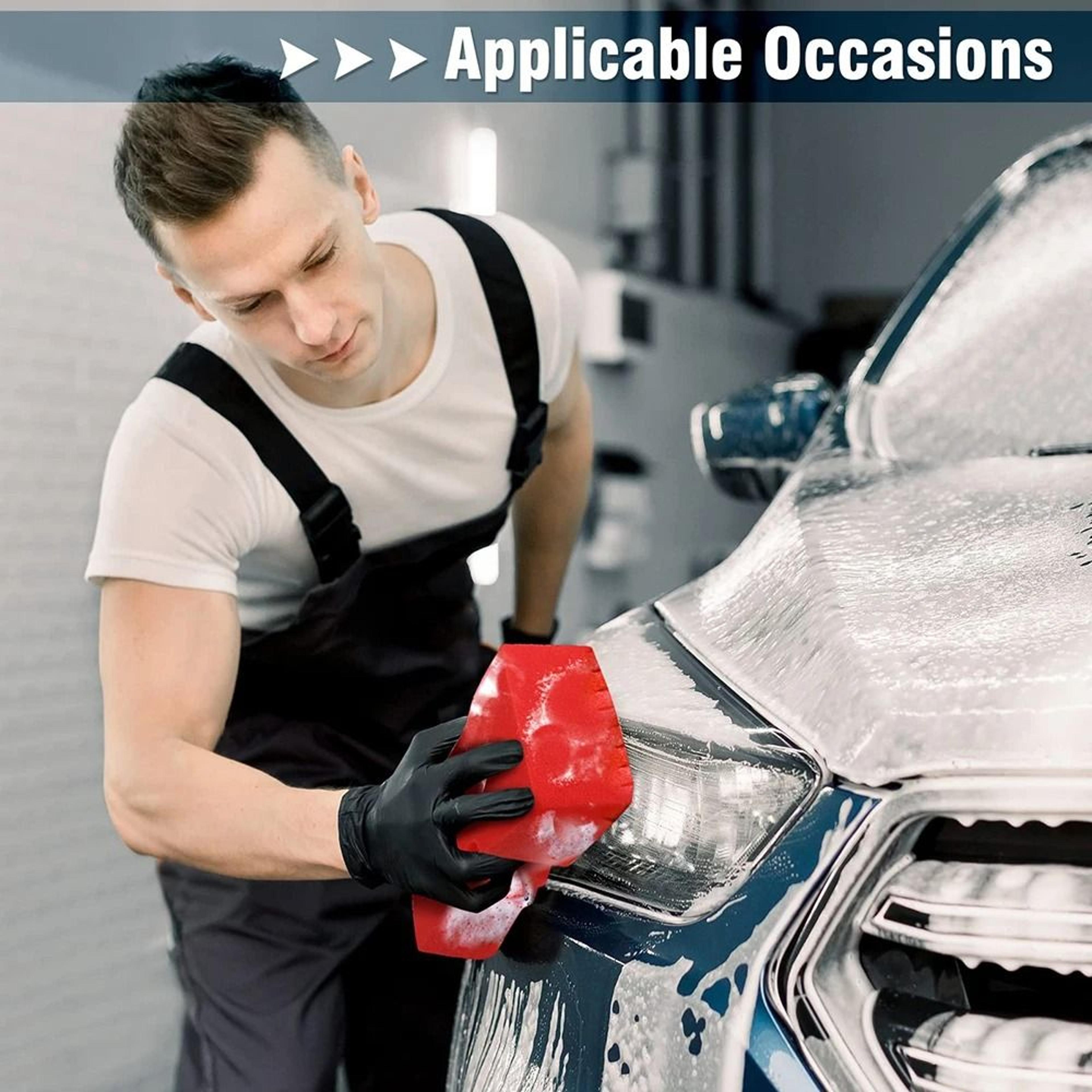 Large Cross Cut Car Wash Sponge Soft Foam Grid Cleaning Tool 5