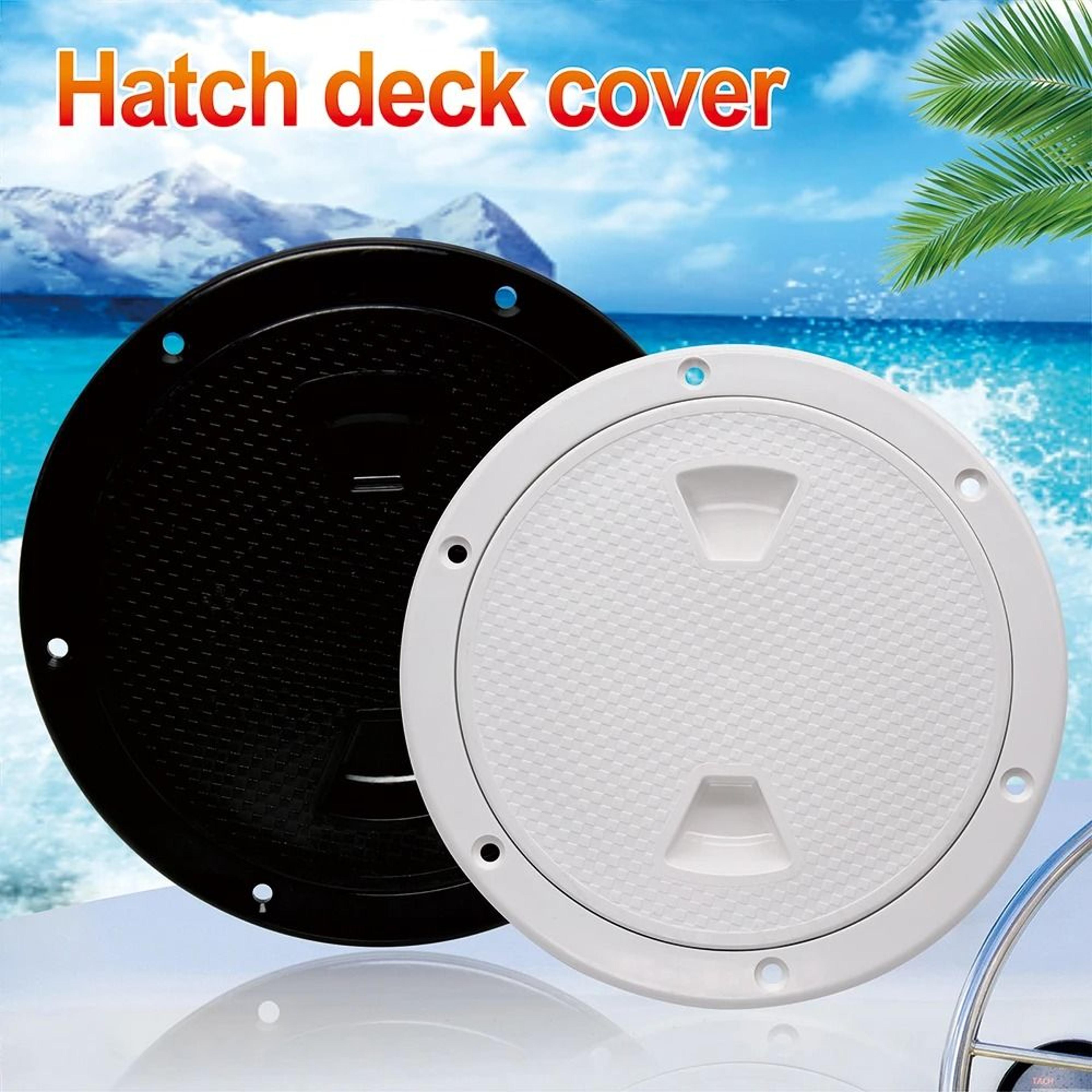 ABS Round Deck Hatch Cover Non Slip Screw Out Inspection Plate For Marine And RV 0