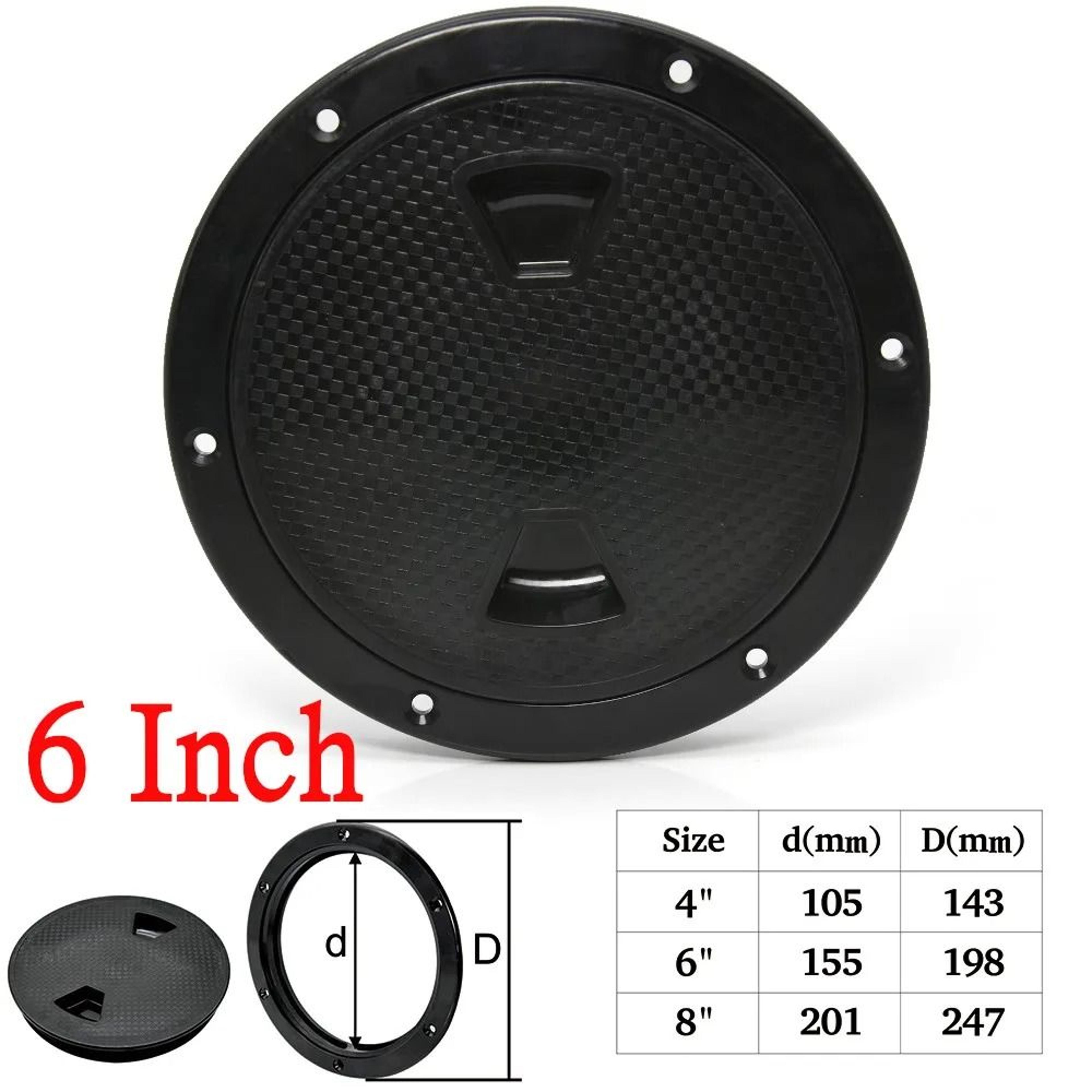 ABS Round Deck Hatch Cover Non Slip Screw Out Inspection Plate For Marine And RV 11