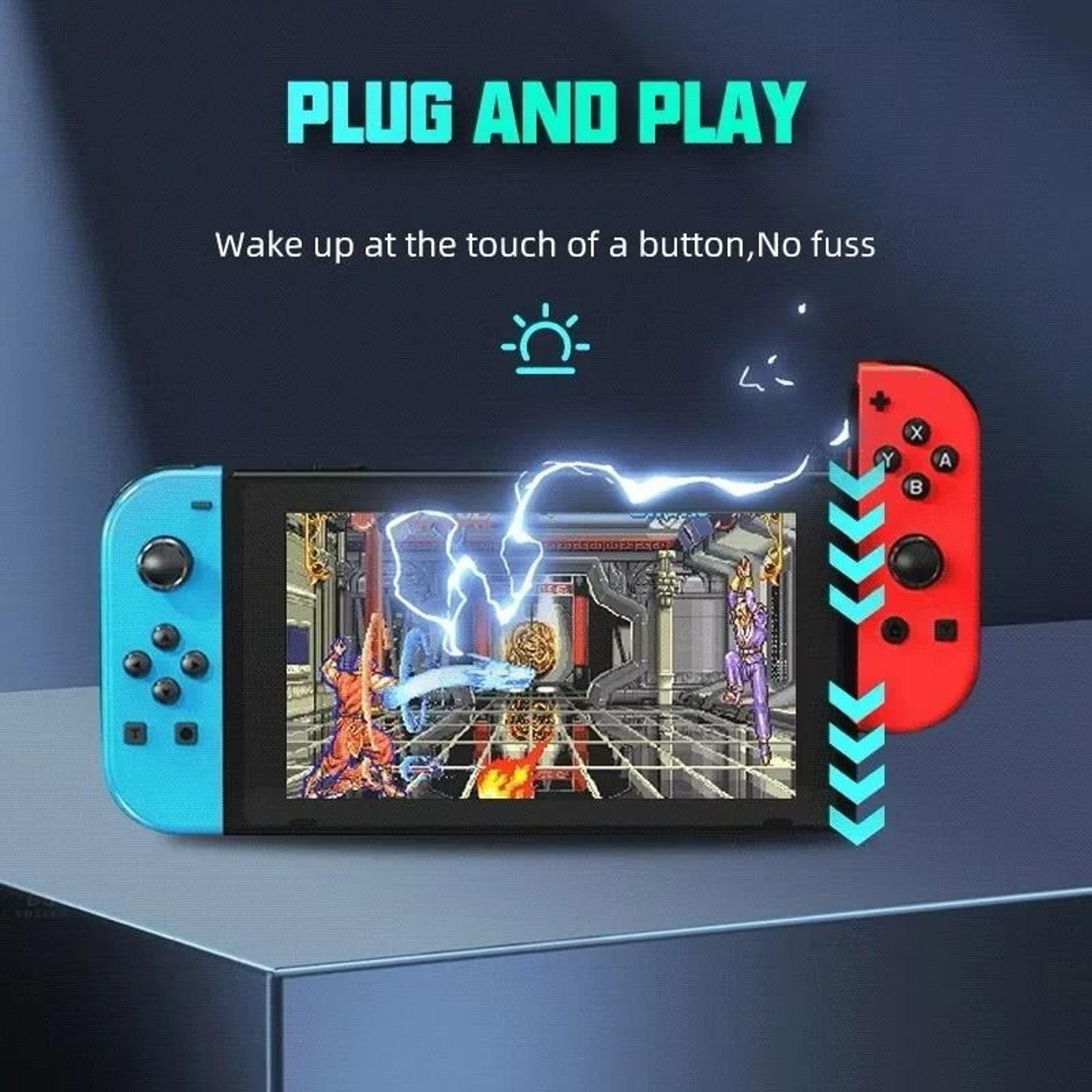 Wireless Joy Con Style Game Controller With RGB Light For Switch 5