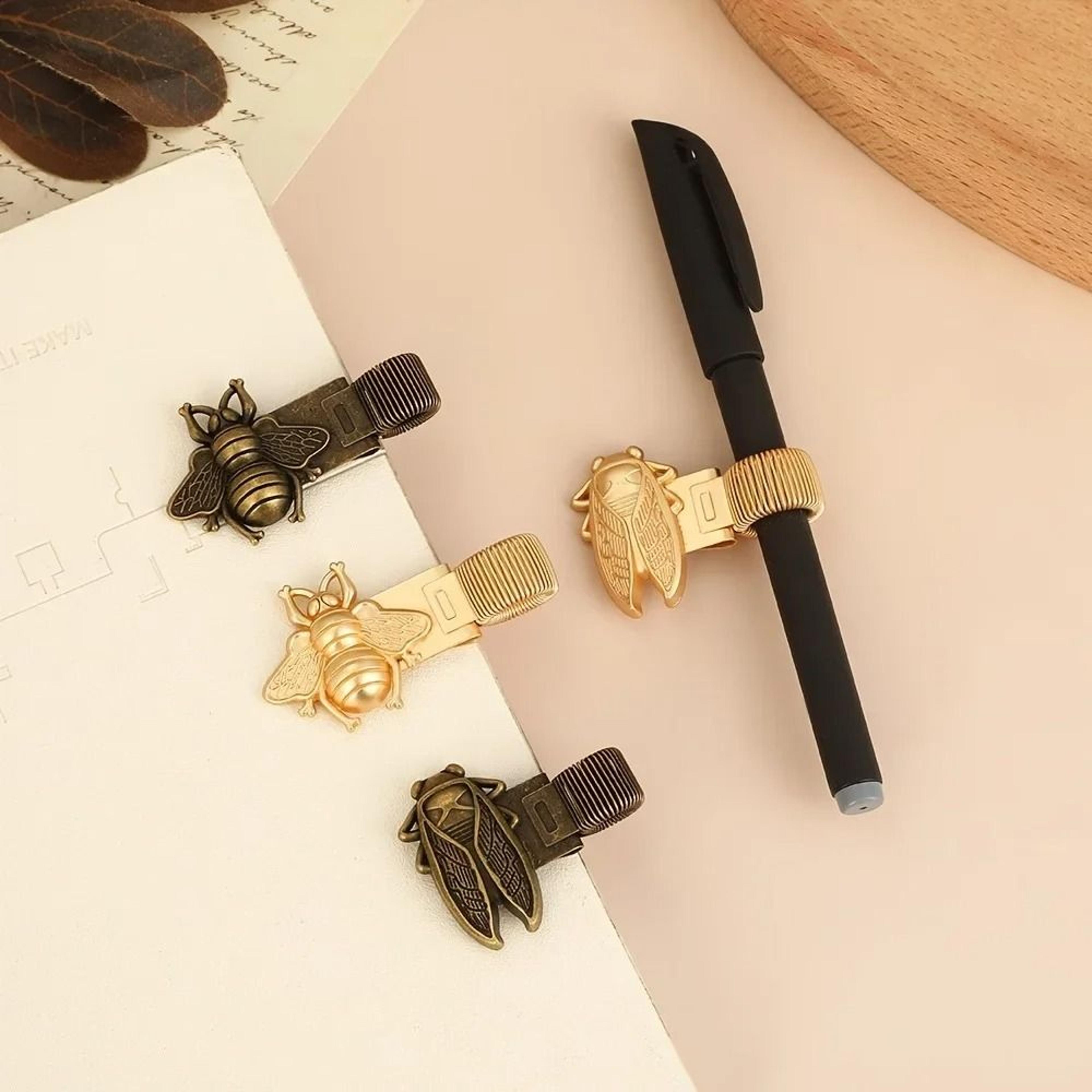 InsectThemed Metal Pen Clip With Spring 0