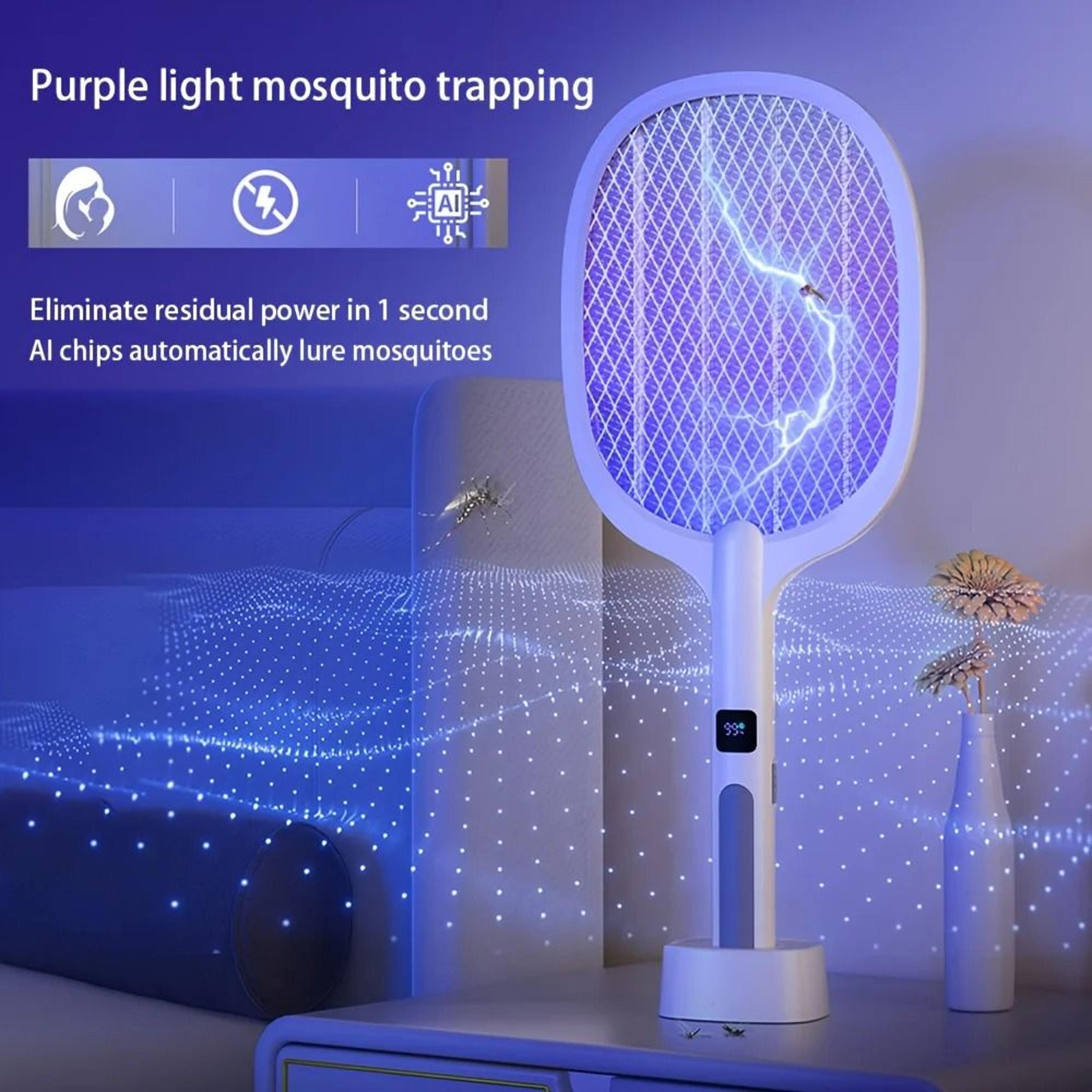 Electric Fly Swatter Insect Killer With Automatic Mode And Charging Base 1