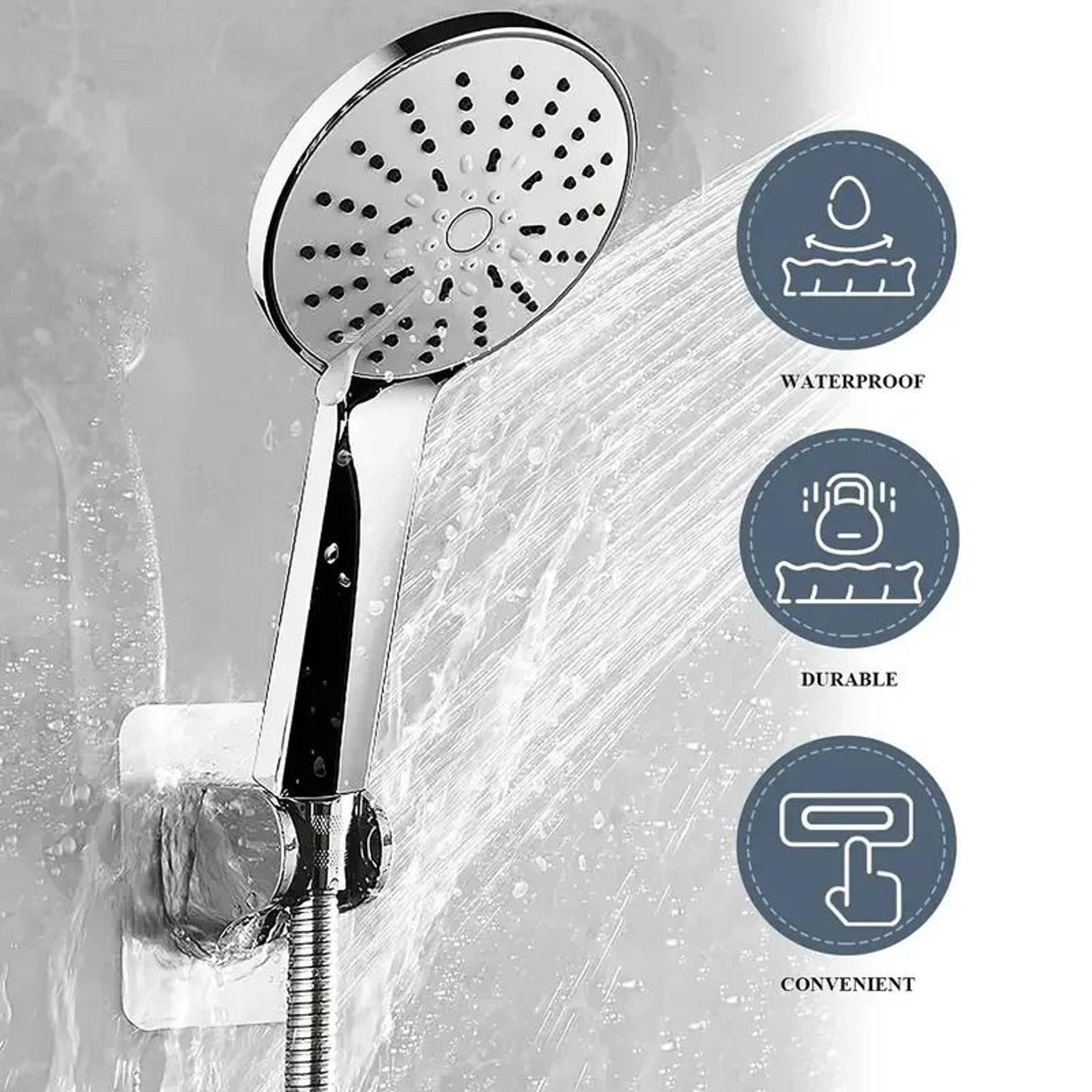 Universal Showerhead Holder Wall Mounted Punch Free Design 2