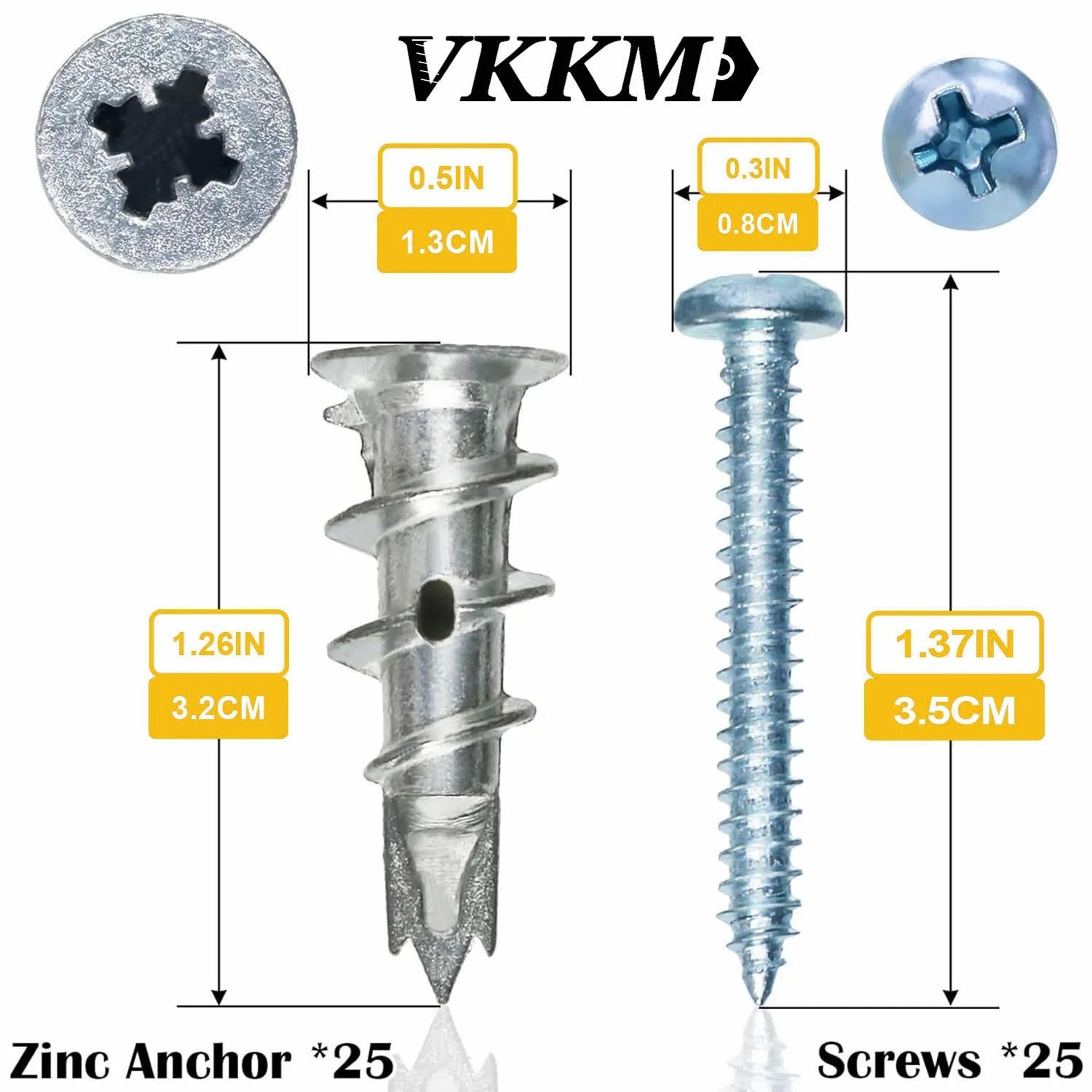 Self Drilling Drywall Anchor And Screw Set 50 Pieces 1