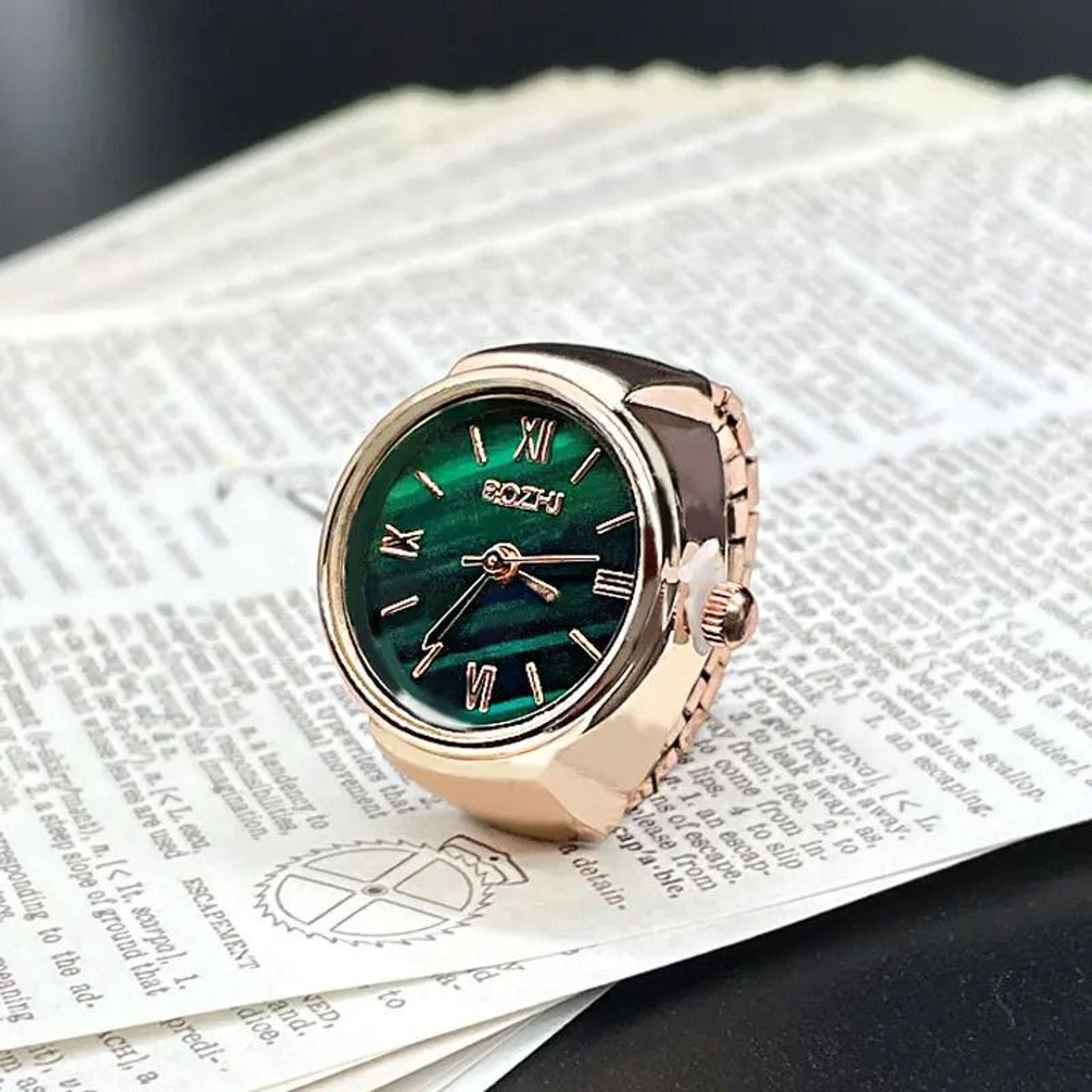 Vintage Finger Ring Watch Quartz Adjustable Design 6