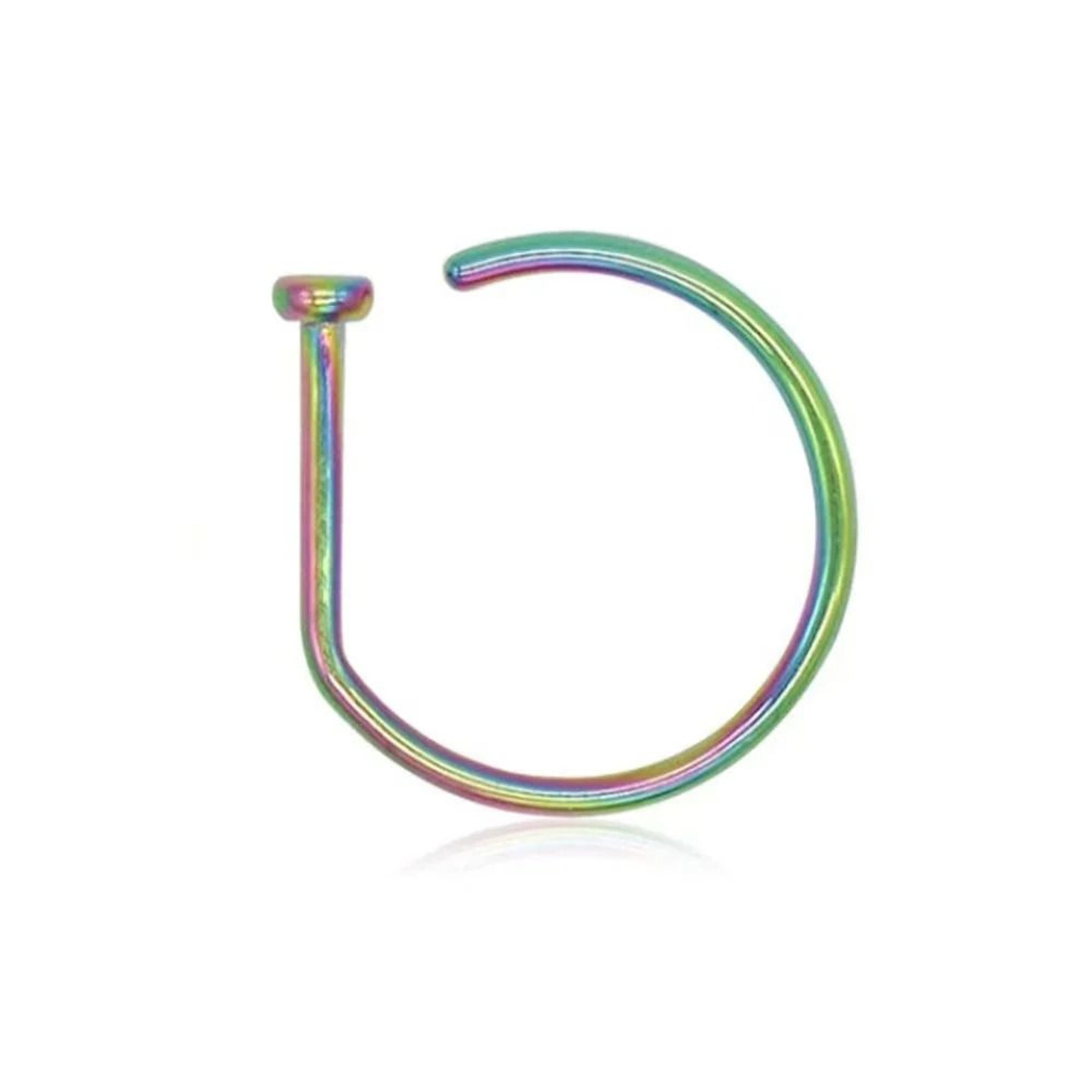 Non Piercing Nose Ring Stainless Steel Minimalist Septum Style 10