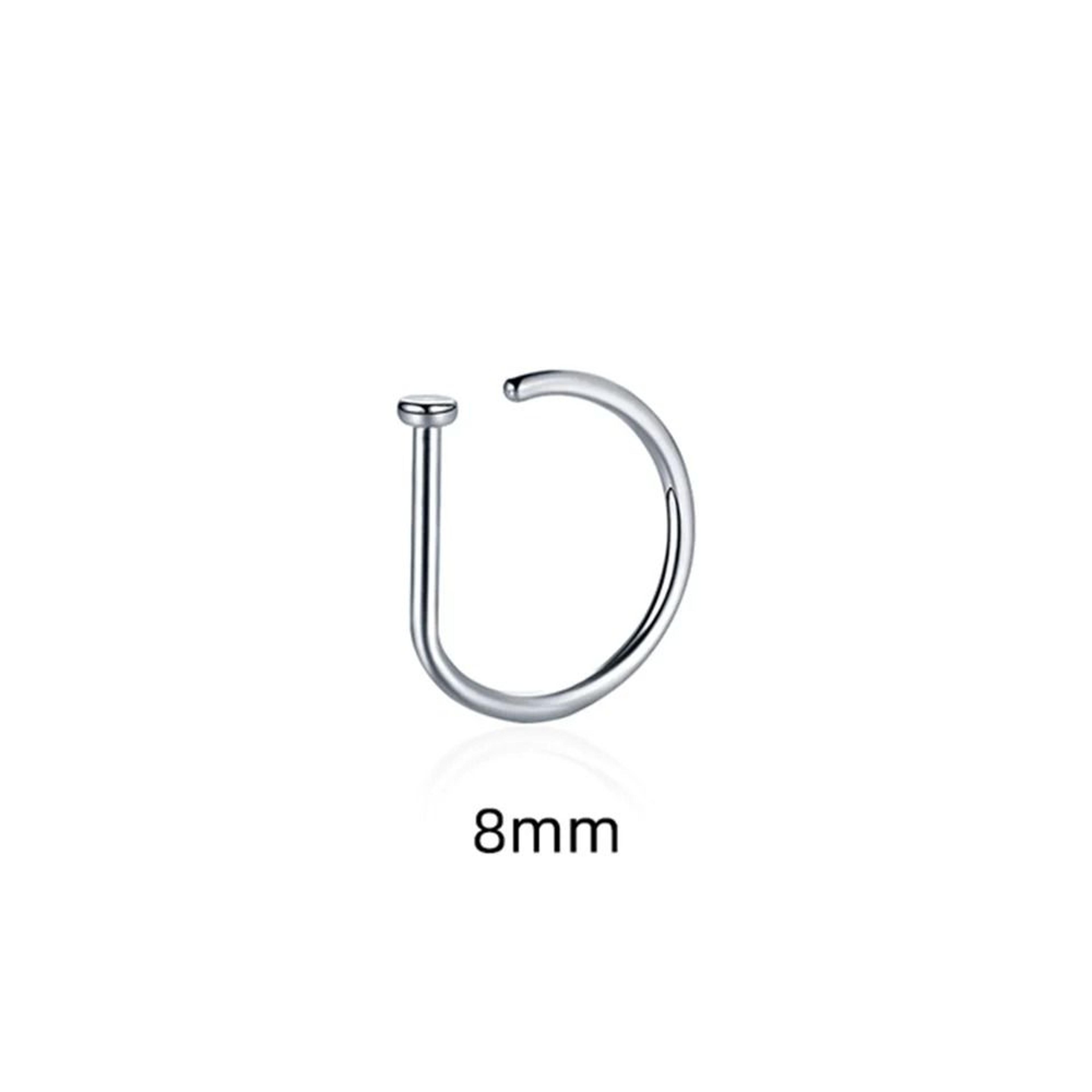 Non Piercing Nose Ring Stainless Steel Minimalist Septum Style 7