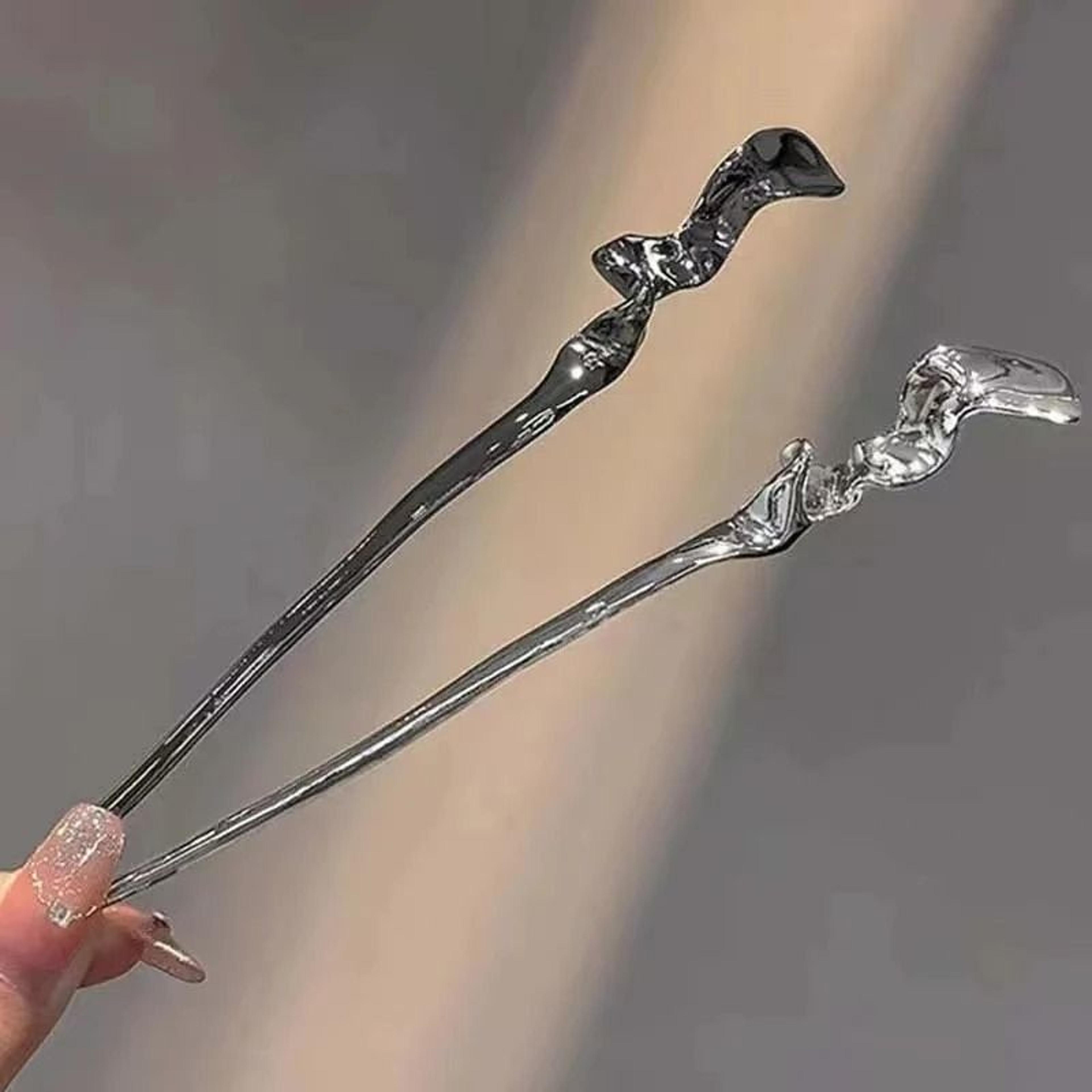 Minimalist Metal Hair Stick Punk Inspired Chinese Style Hairpin 1