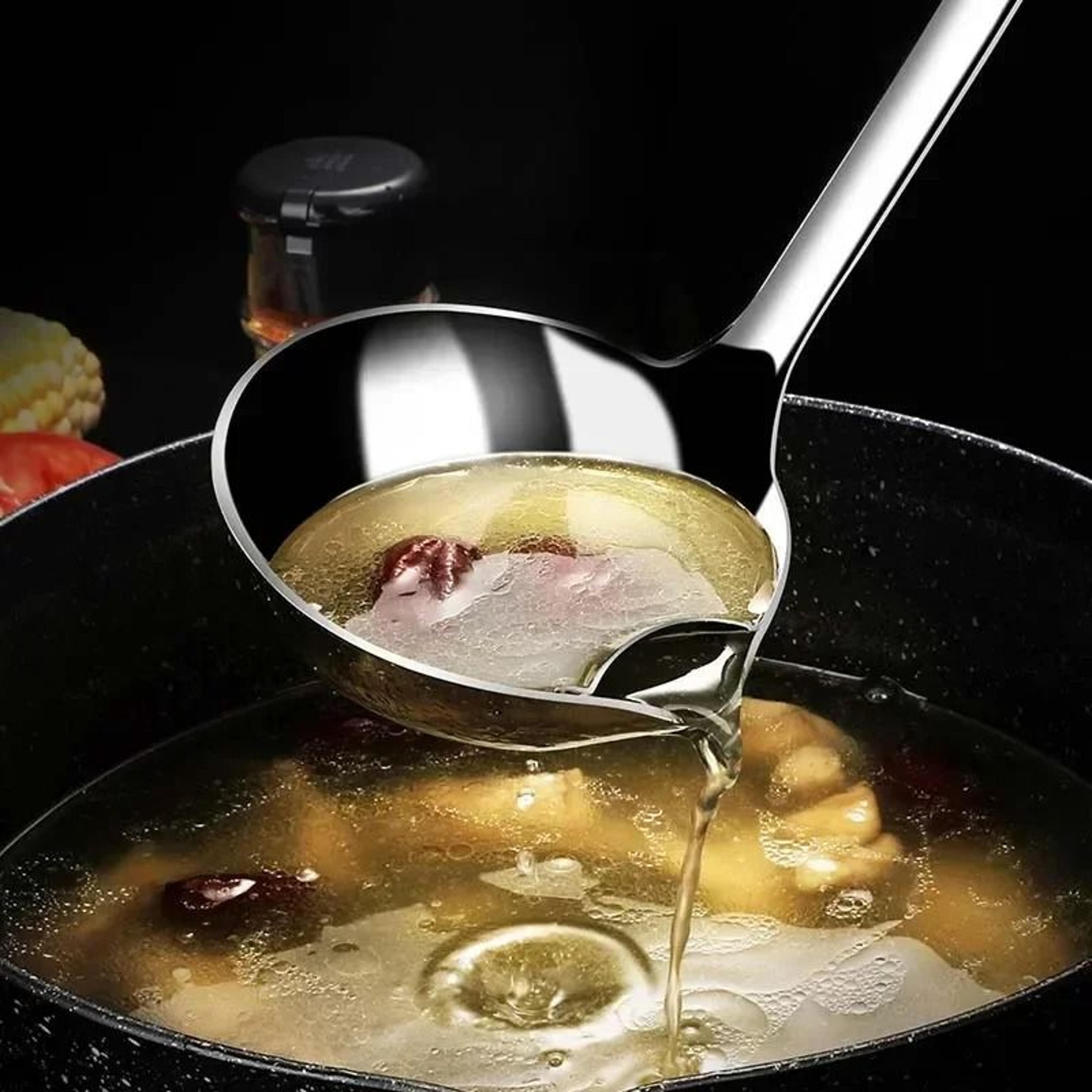 Stainless Steel Oil Strainer Spoon Fat Separator For Soup And Gravy 5