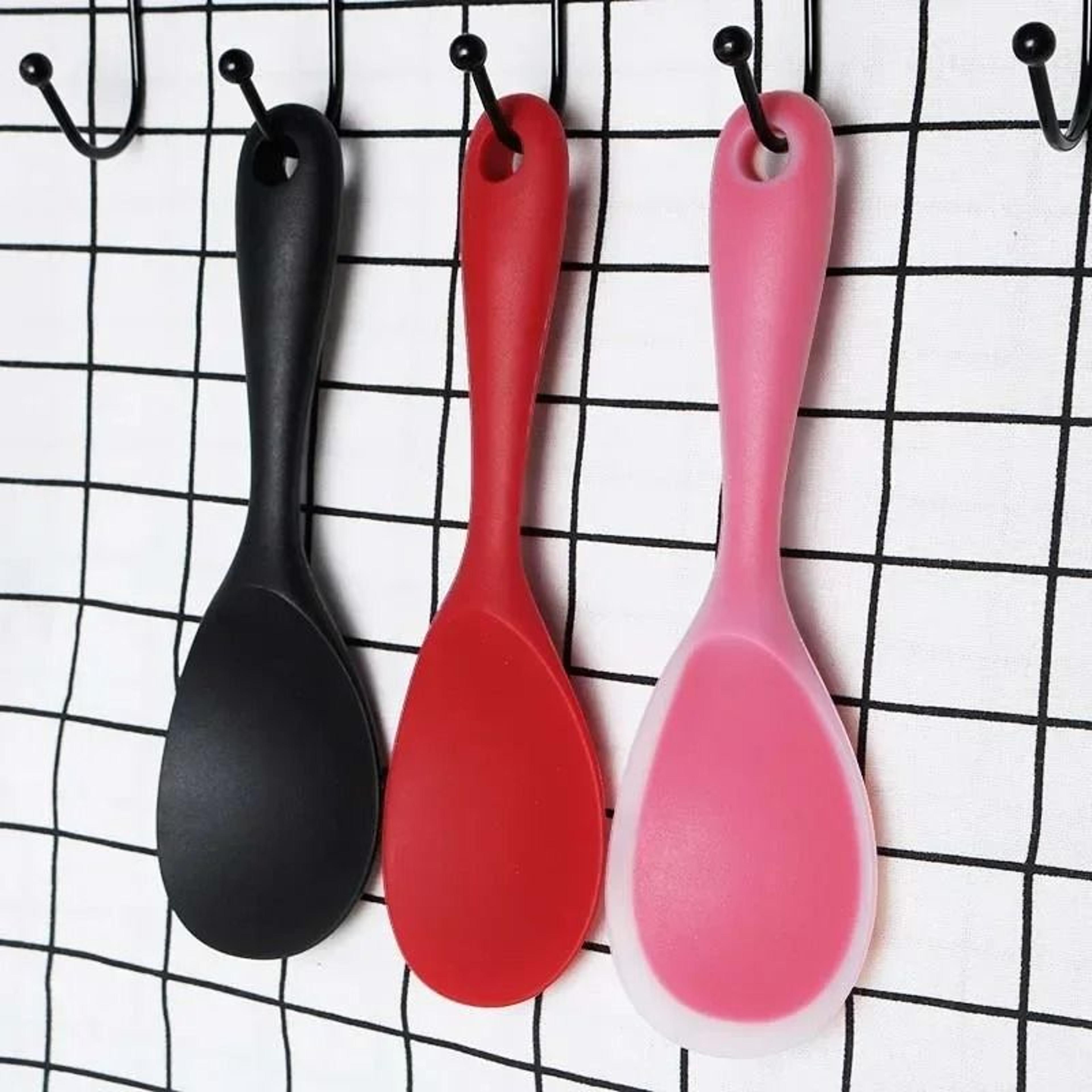 Hanging Silicone Rice Spoon Non Stick Cooking Scoop 5