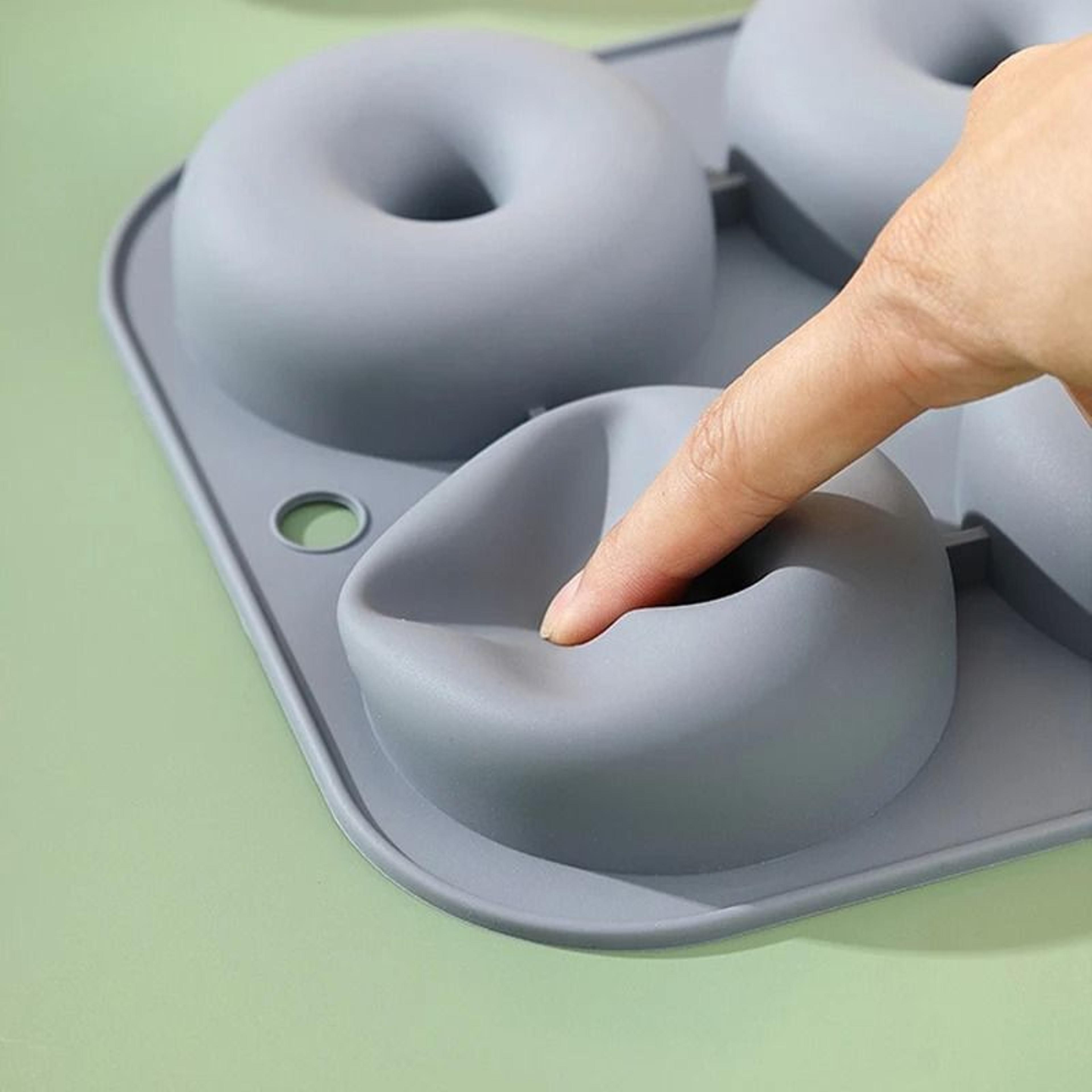 6 Hole Silicone Donut Baking Mold Non Stick Oven Safe Bakeware 5
