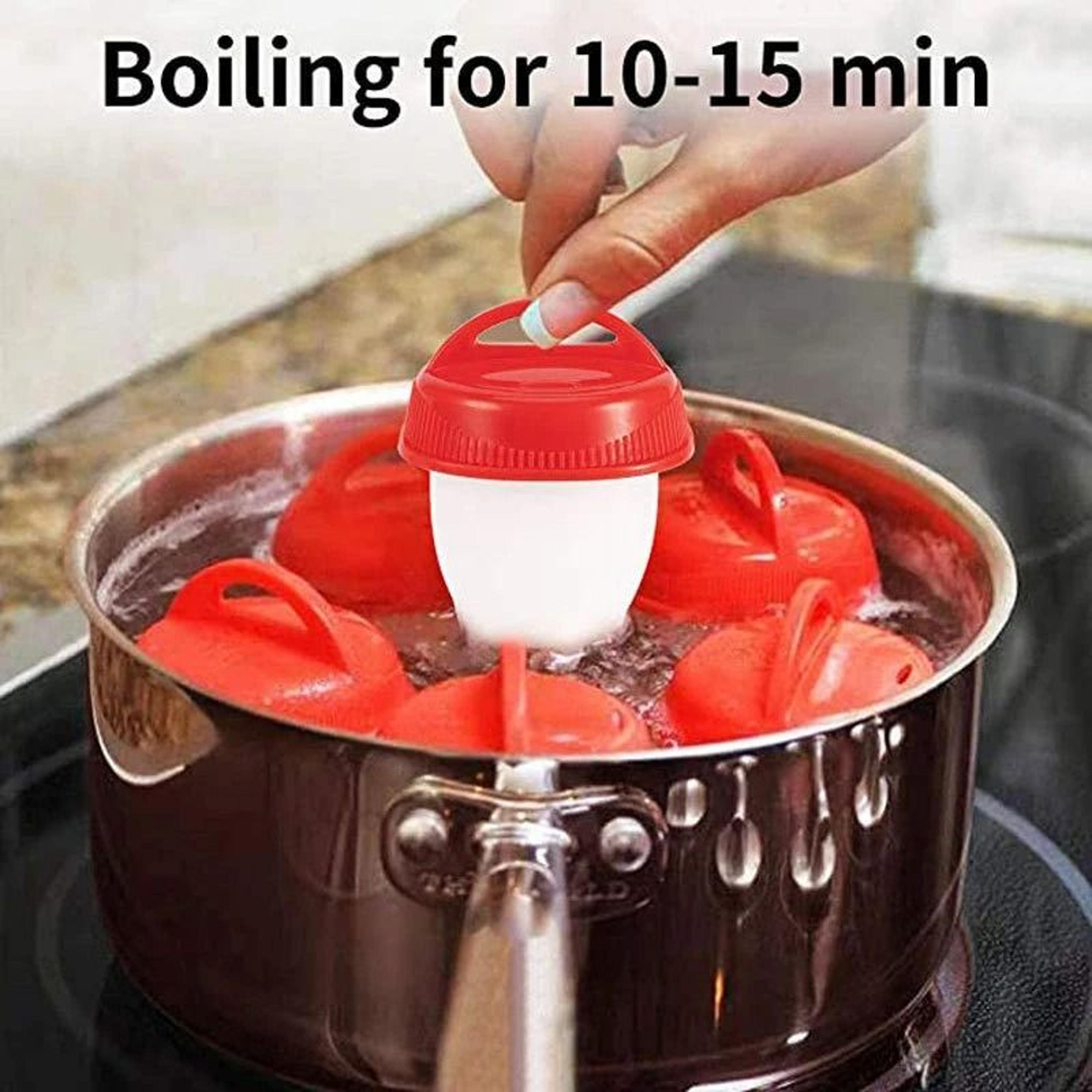 Silicone Egg Boiler Cups Non Stick Egg Poacher Set Of 6 4