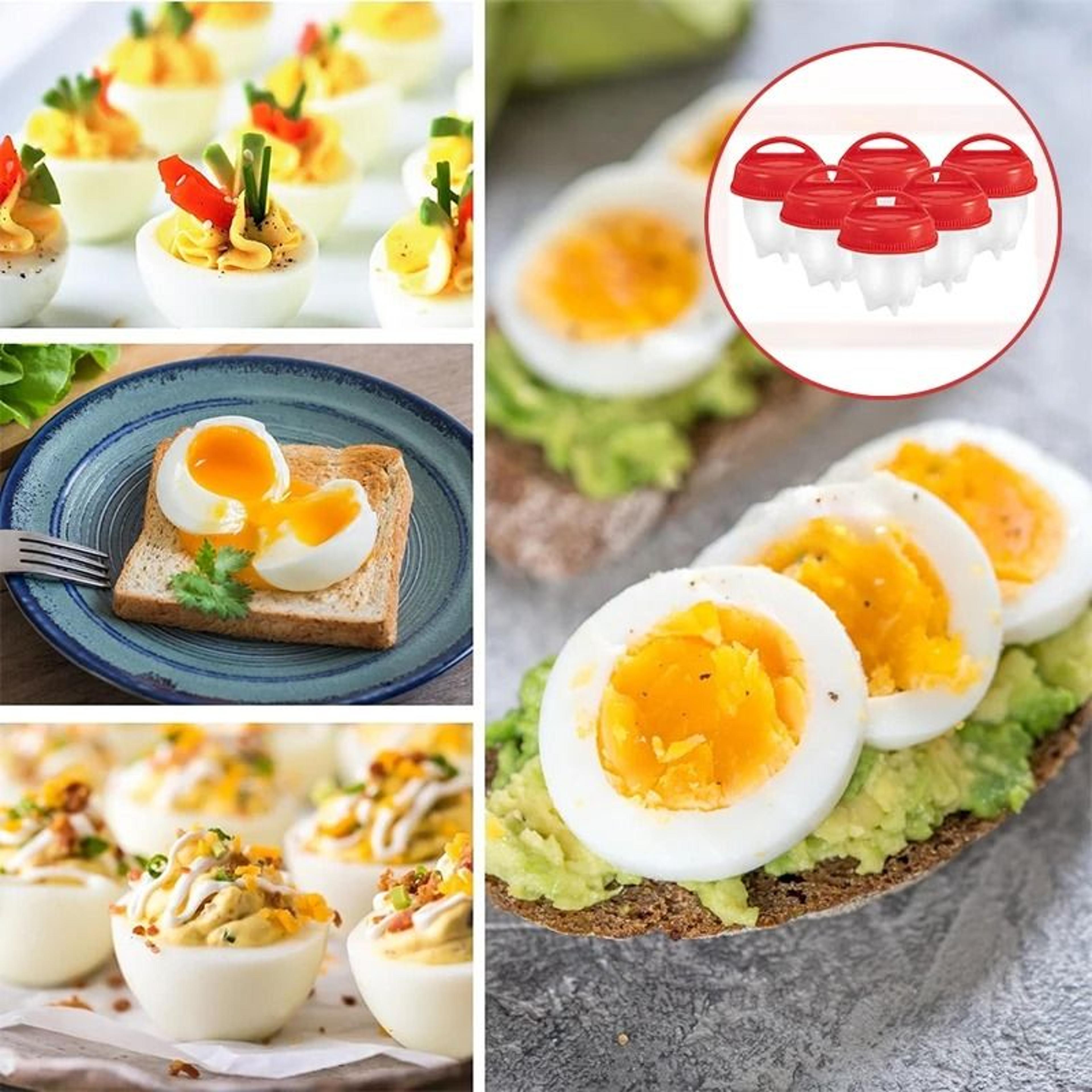 Silicone Egg Boiler Cups Non Stick Egg Poacher Set Of 6 6