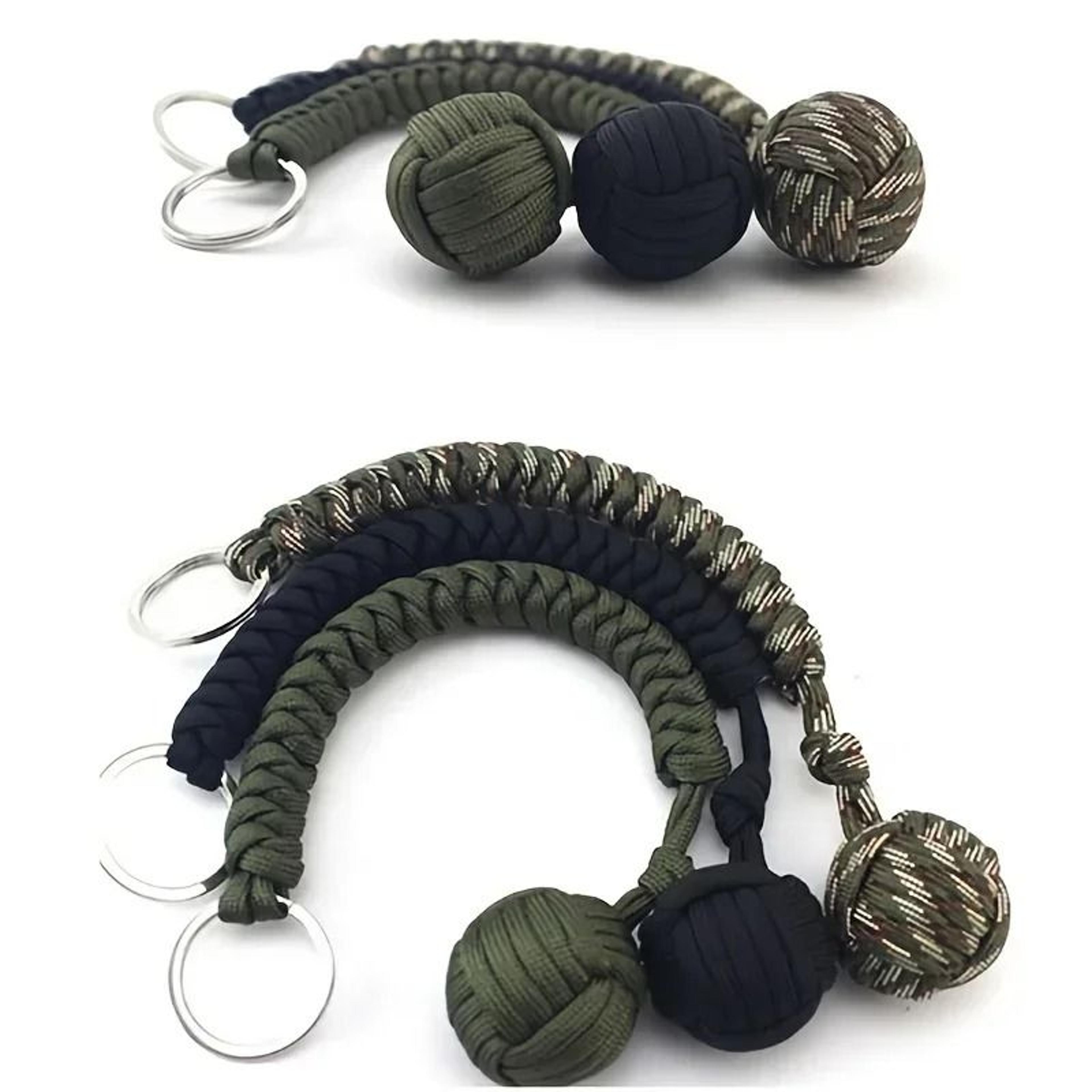 Paracord Monkey Fist Survival Keychain With Steel Ball 5
