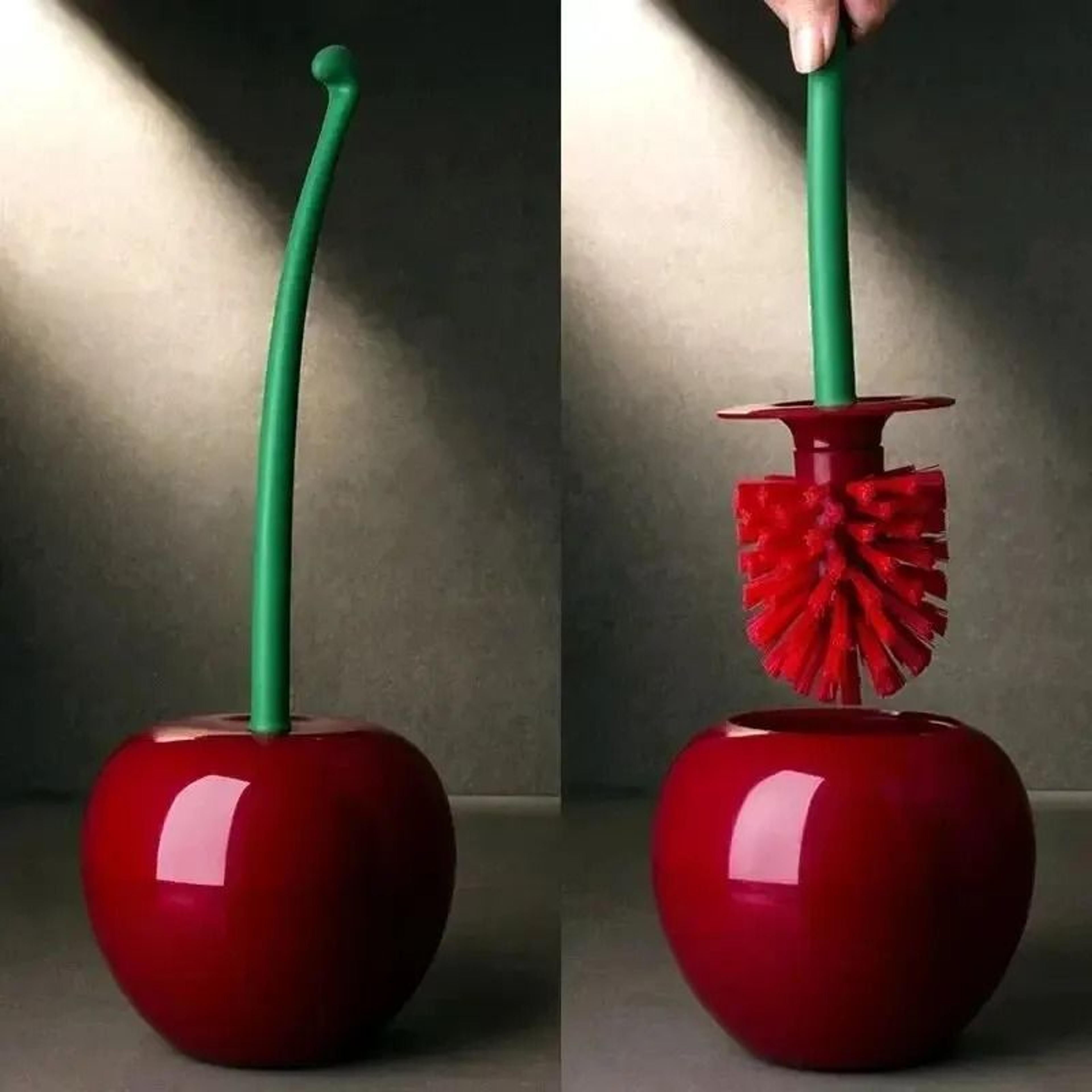 Cherry Shaped Toilet Brush With Holder Creative Bathroom Accessory 0