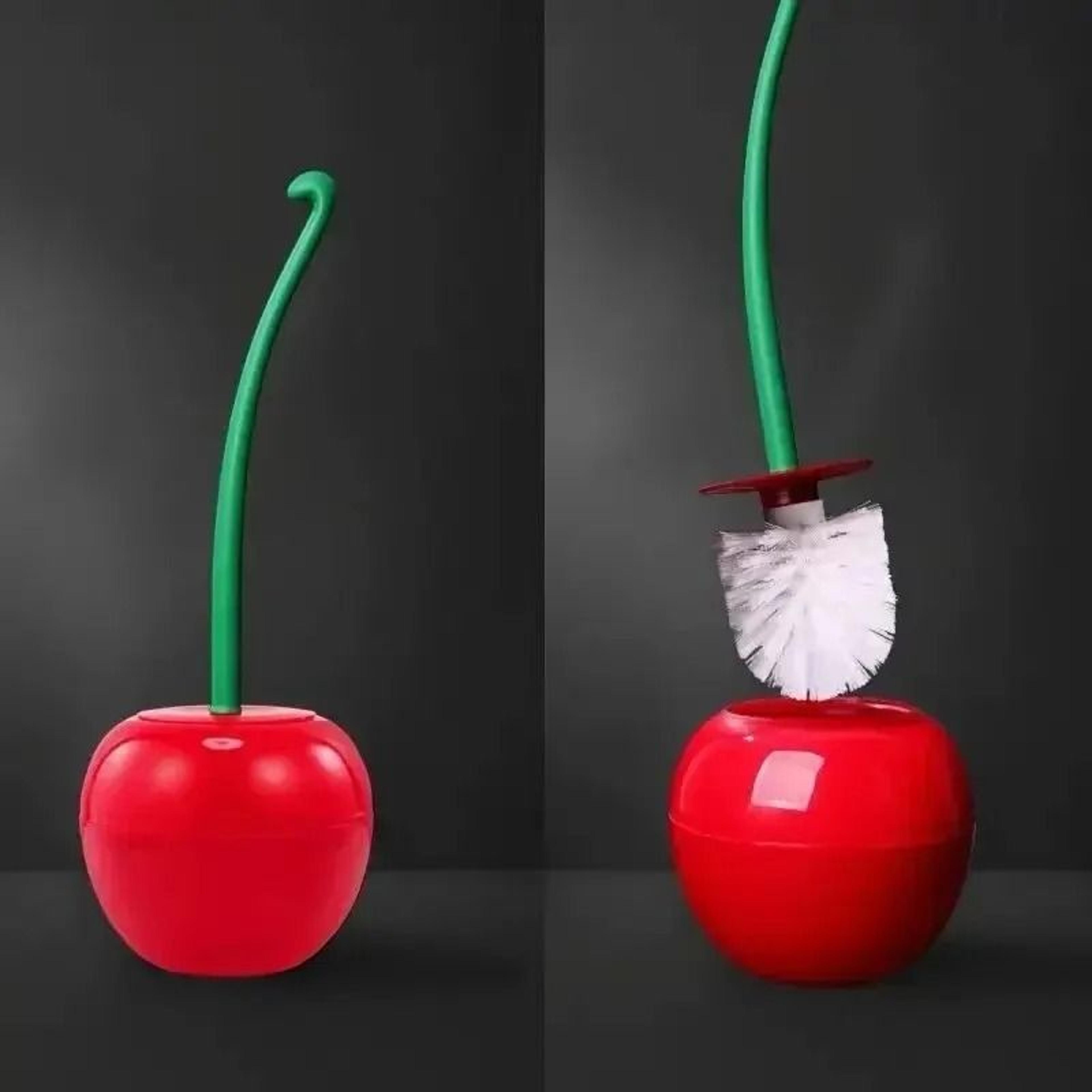 Cherry Shaped Toilet Brush With Holder Creative Bathroom Accessory 8