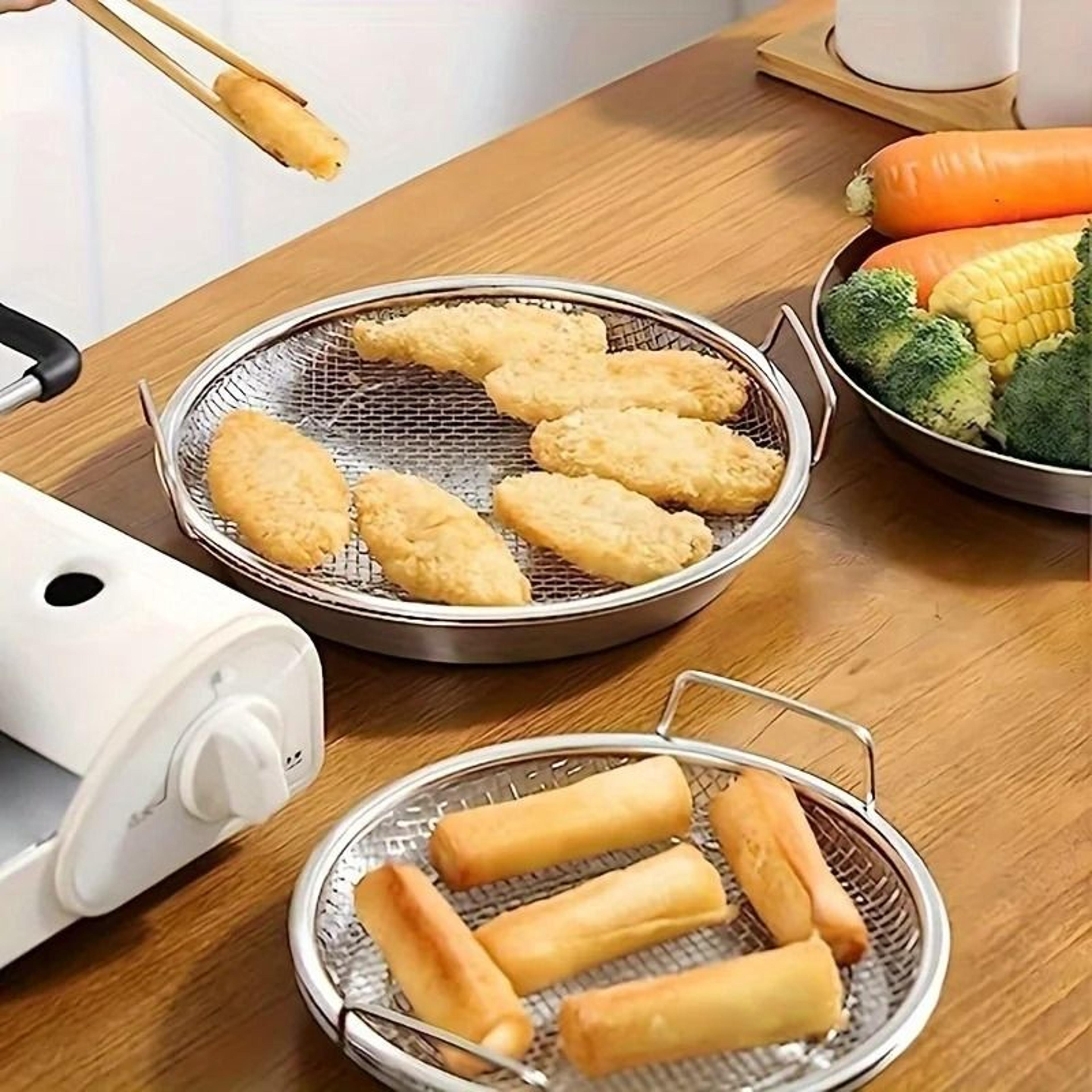 Stainless Steel Round Mesh Filter Tray For Kitchen Use 2