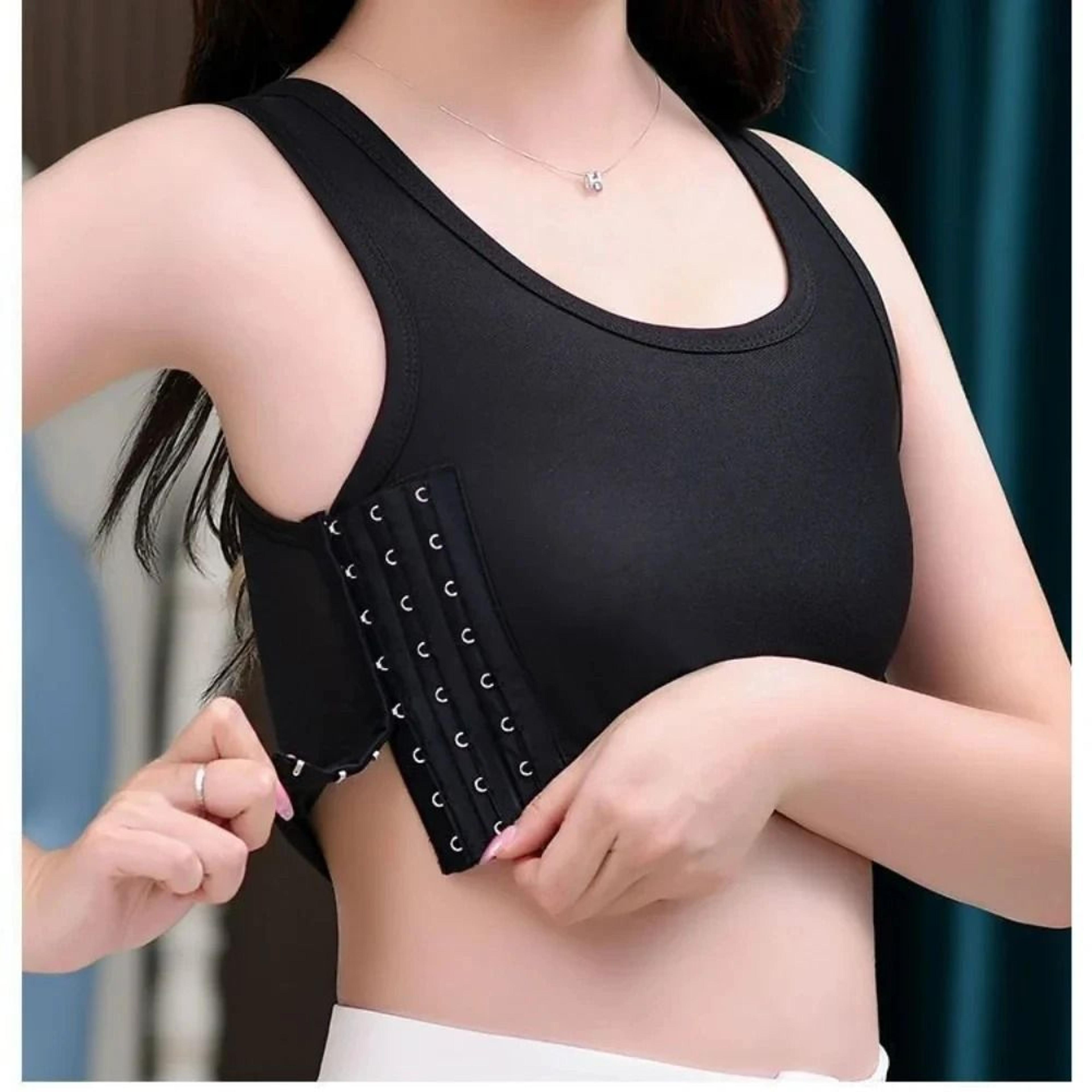 Breathable Side Buckle Chest Binder Short Vest For Women 5