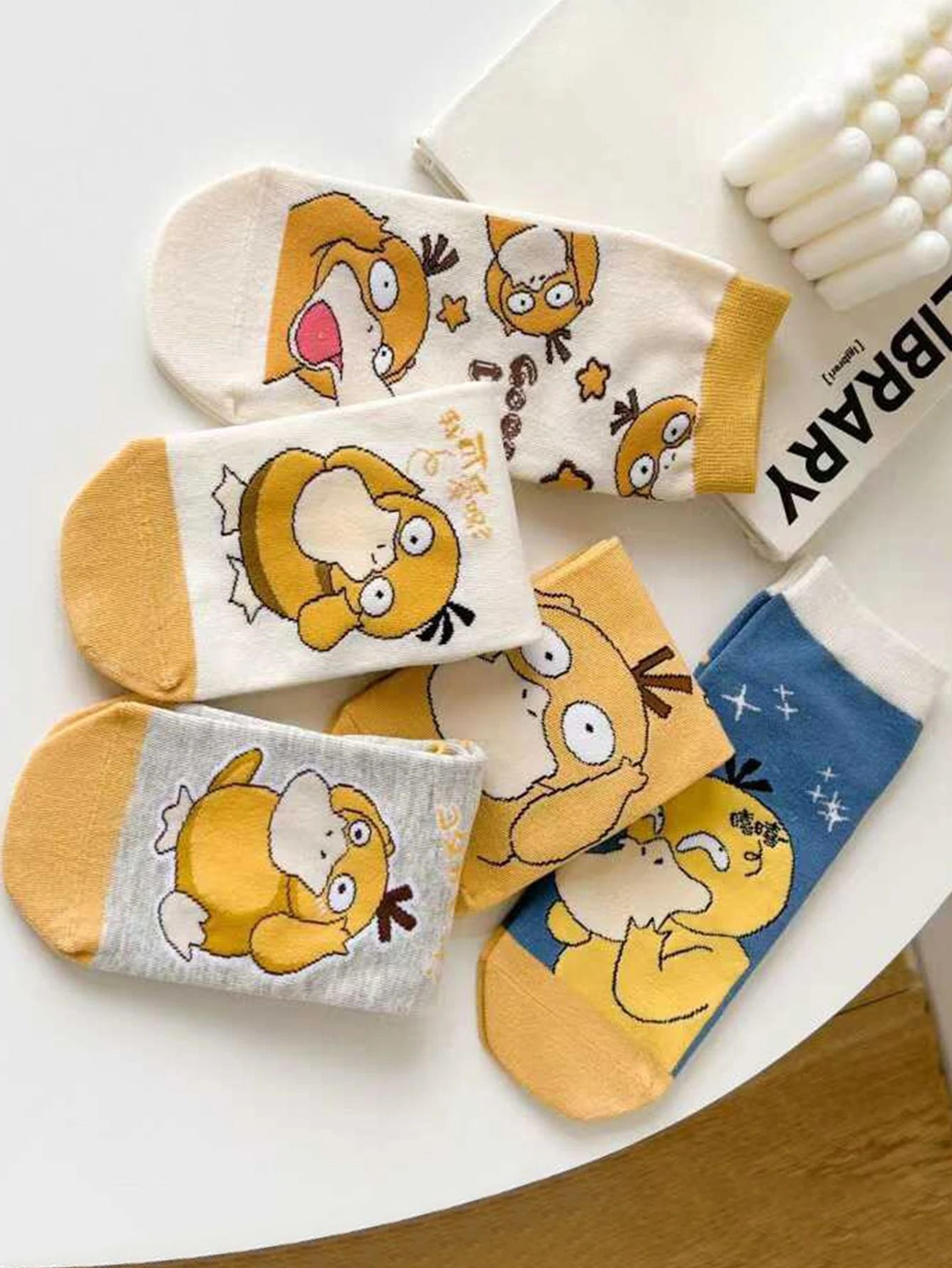 Cartoon Duck Anime Short Socks Cute Casual Style 3