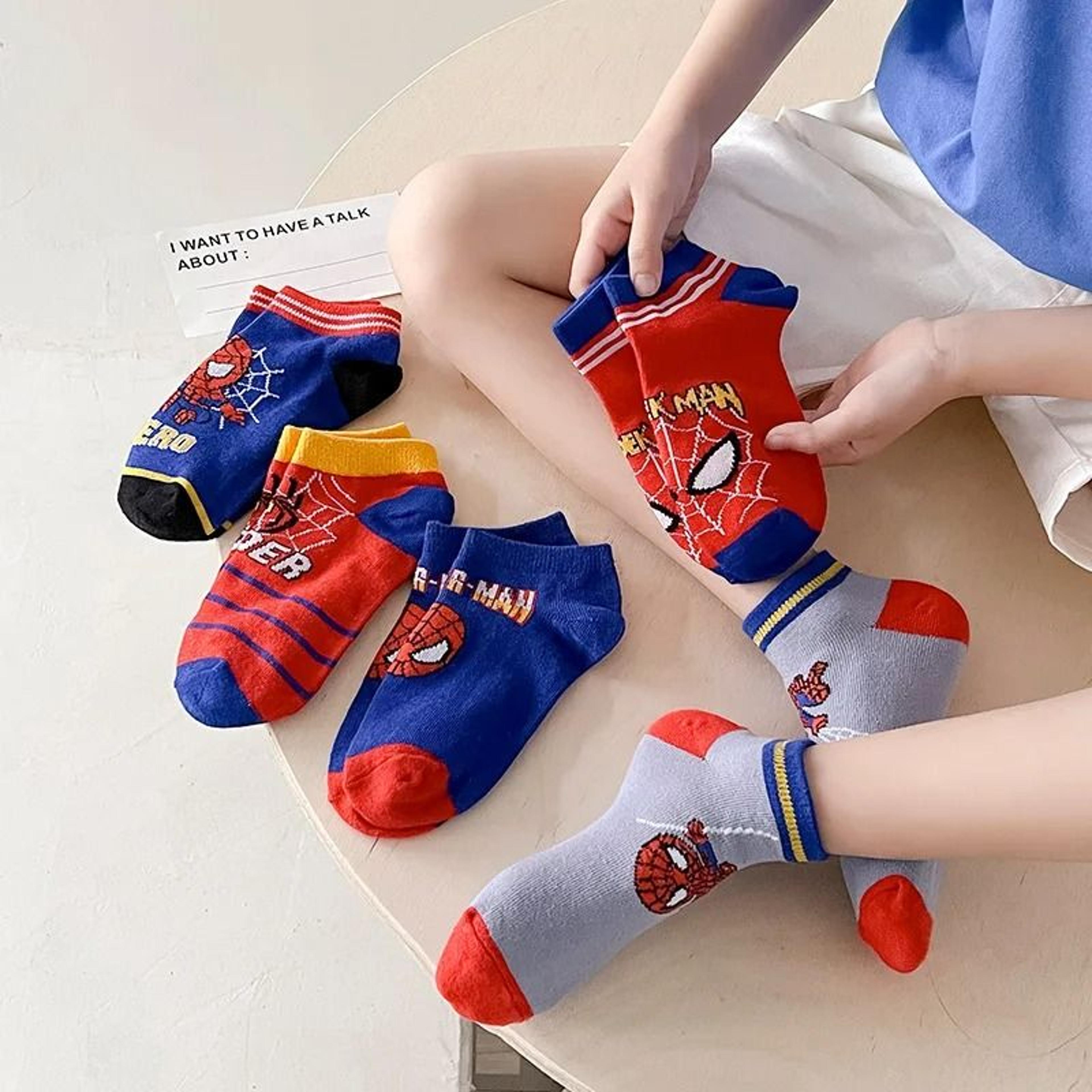 Kids Cartoon Character Socks Soft Breathable 5 Pack 4