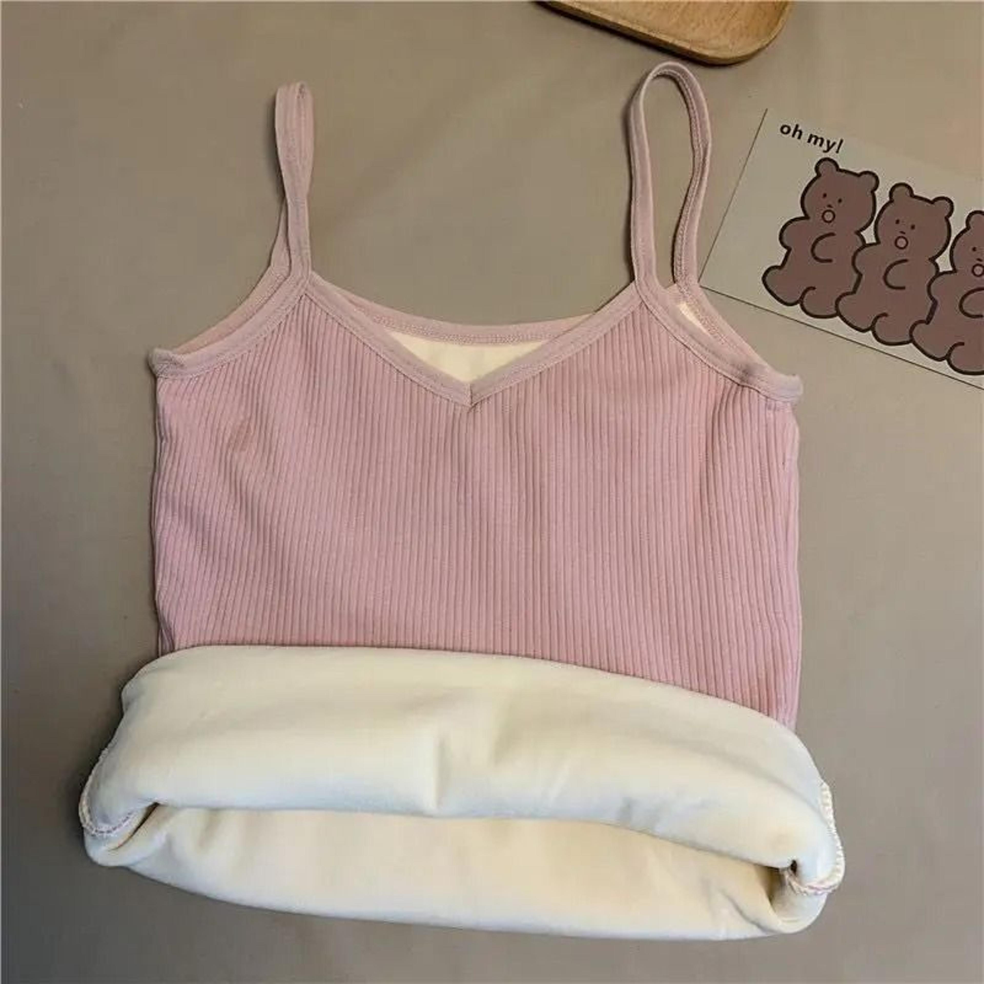 Women Winter Warm Velvet Thermal Sleeveless Top Elastic Slim Fit Base Layer 9