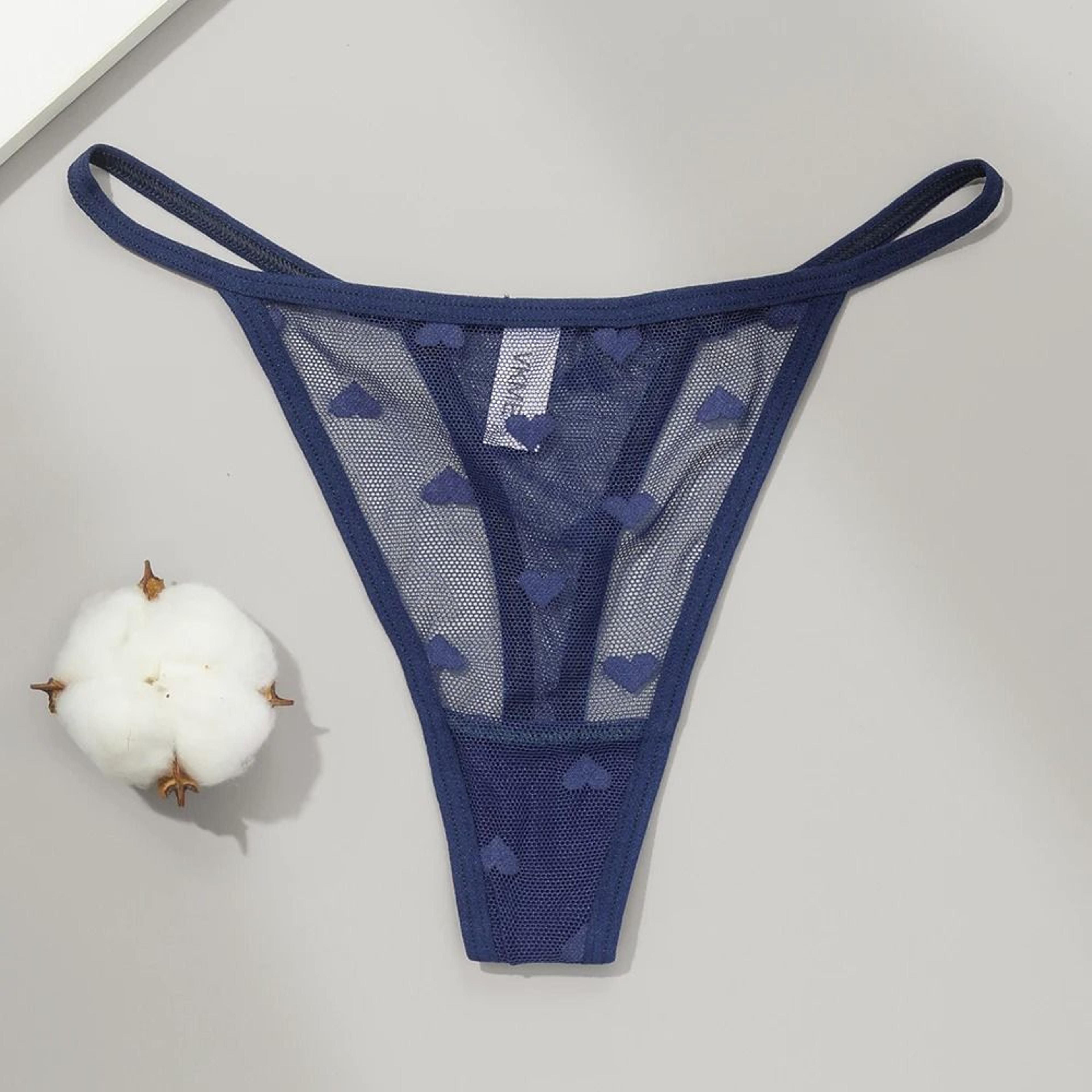 Sheer Lace Low Waist Thong Panties For Women 6
