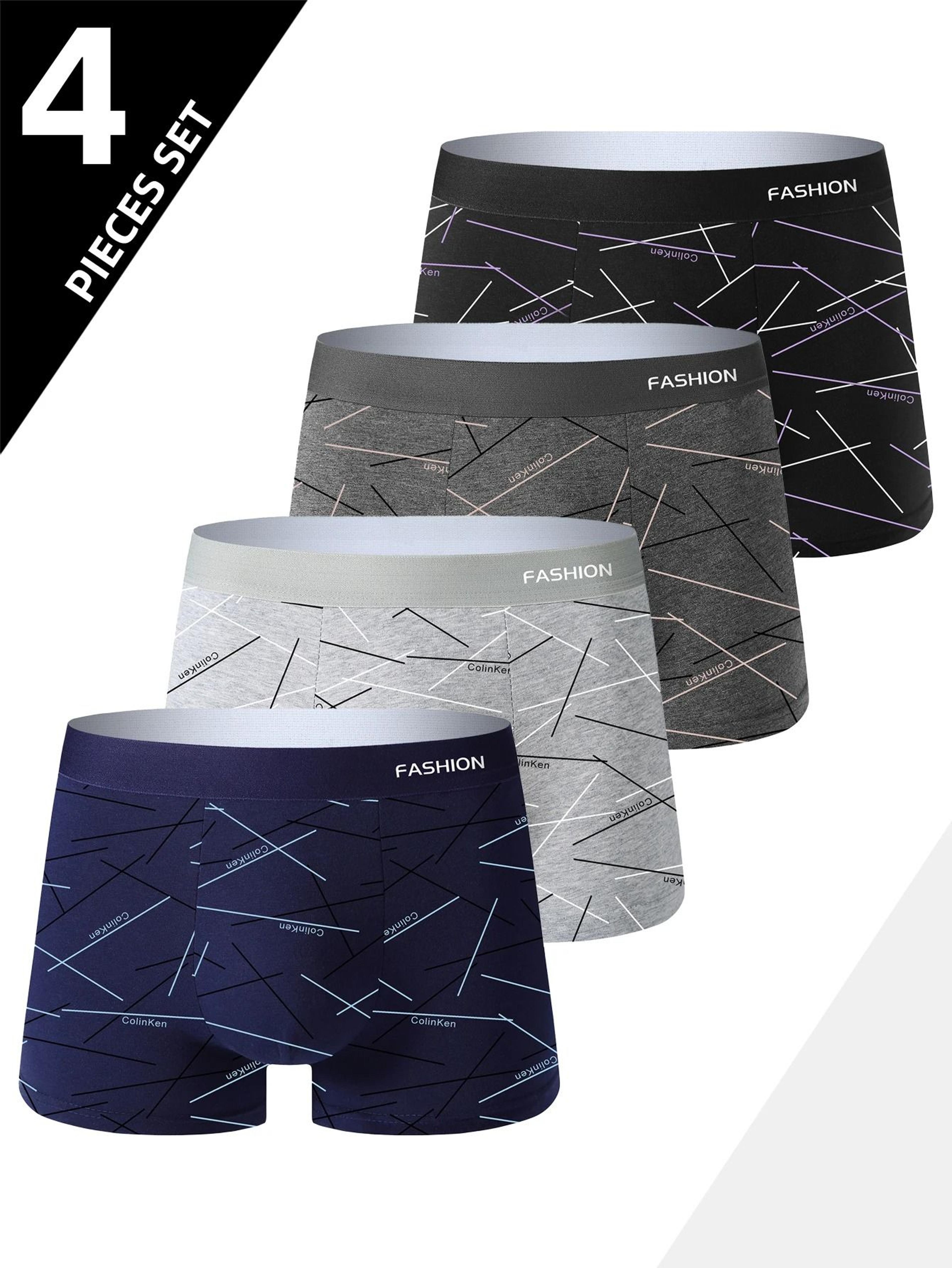 mens breathable boxer briefs 4 piece set