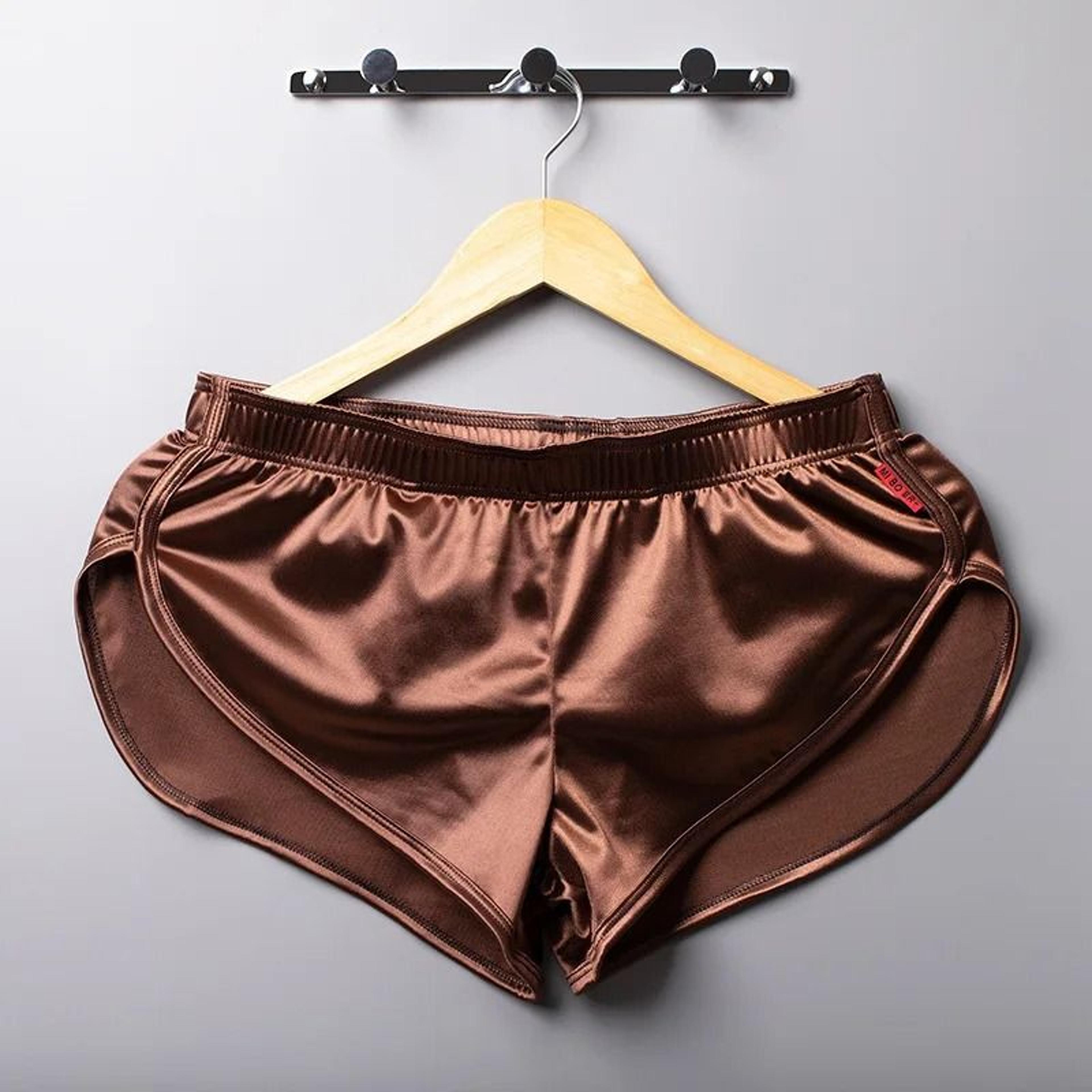 Mens Smooth Silk Sleep Boxer Shorts 11
