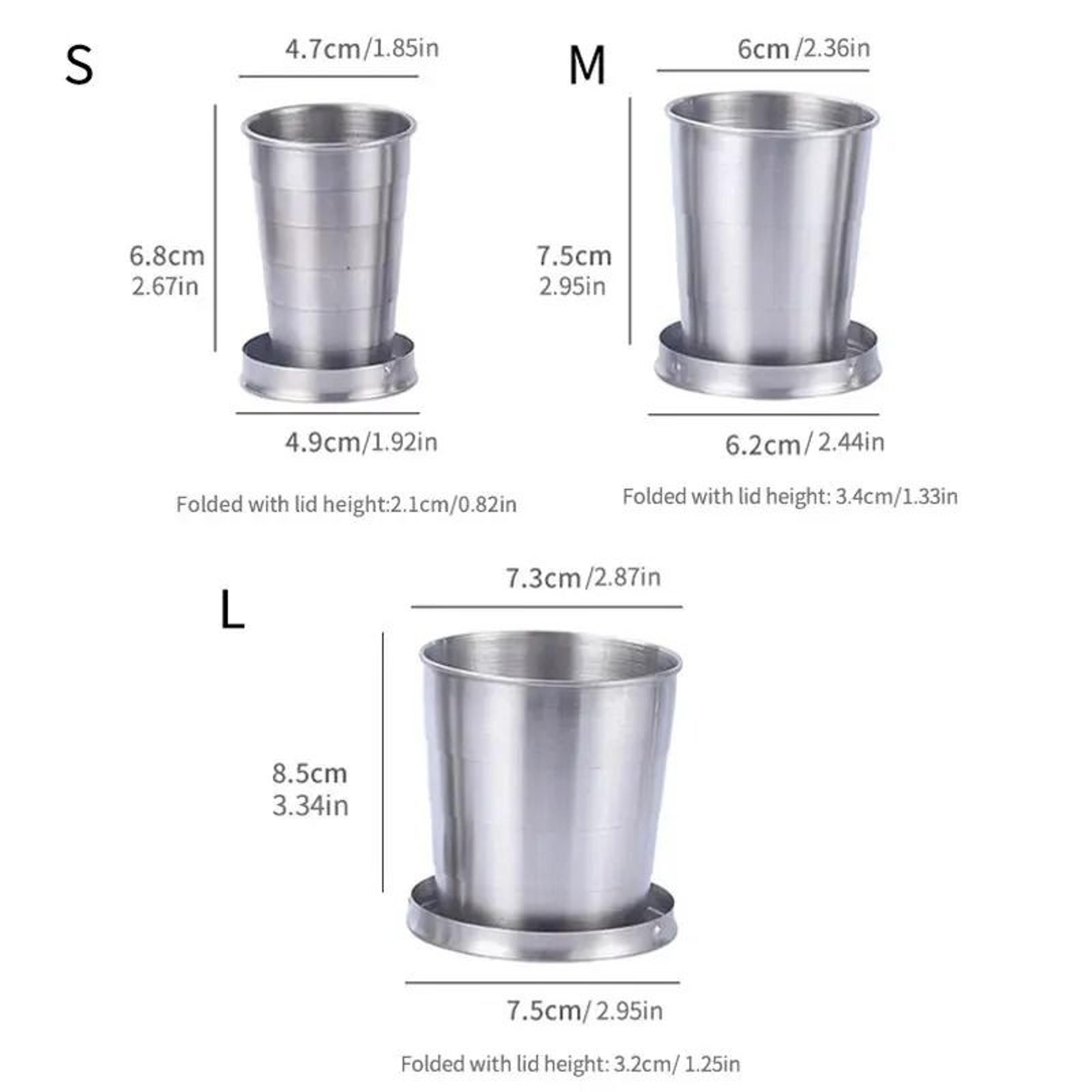 Portable Stainless Steel Folding Cup For Outdoor Use 7
