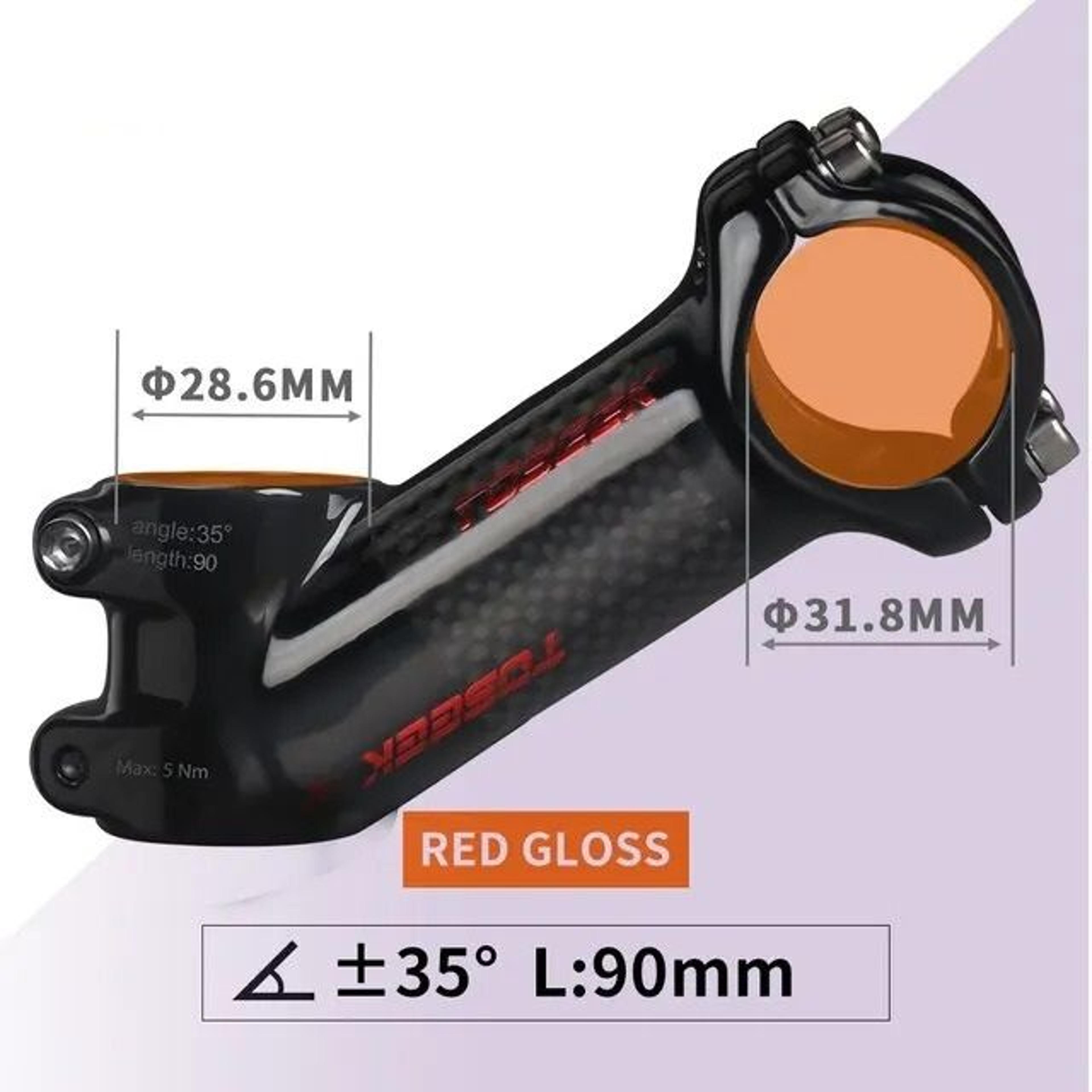 Ultralight Carbon And Aluminum MTB Handlebar Stem 318 Mm 14
