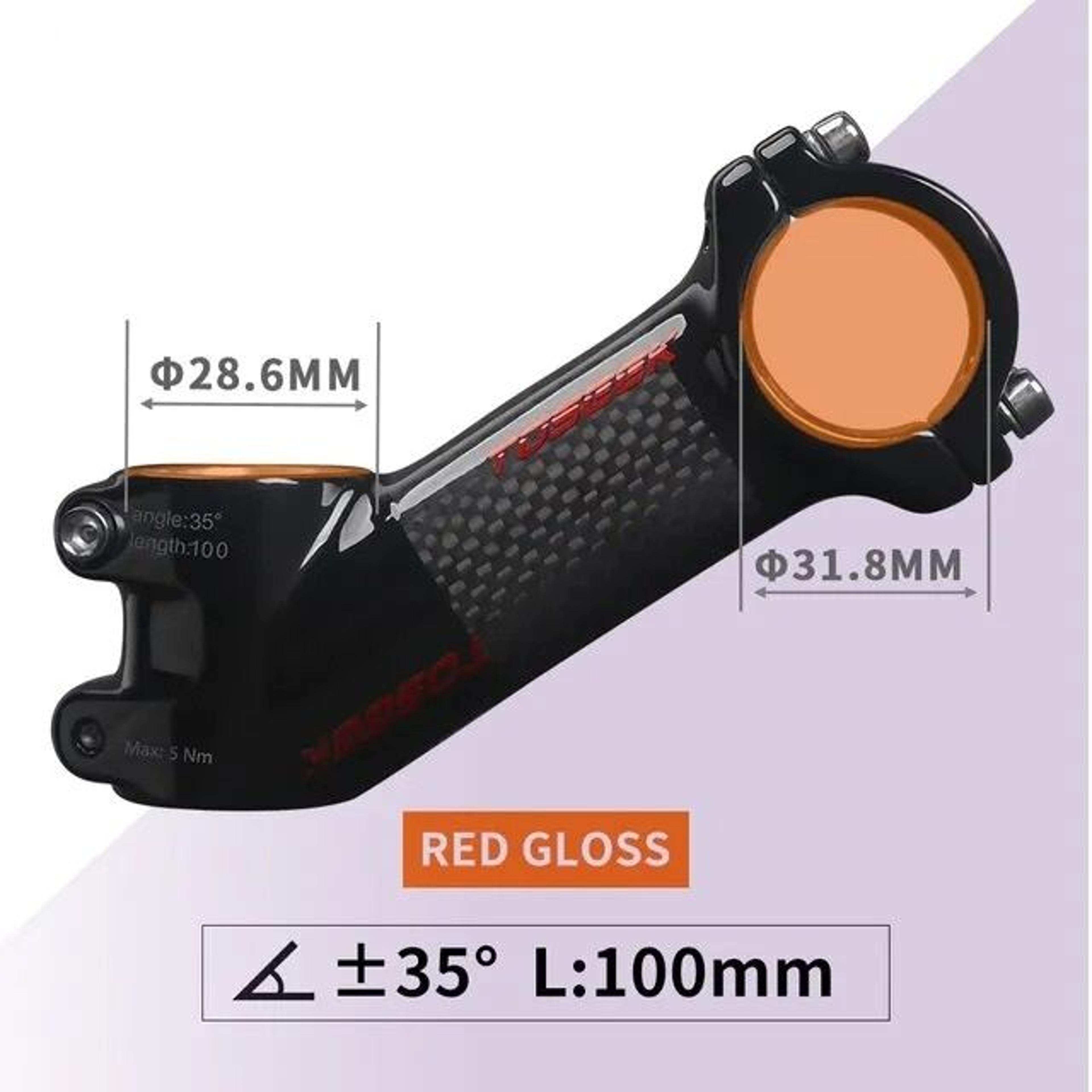 Ultralight Carbon And Aluminum MTB Handlebar Stem 318 Mm 15