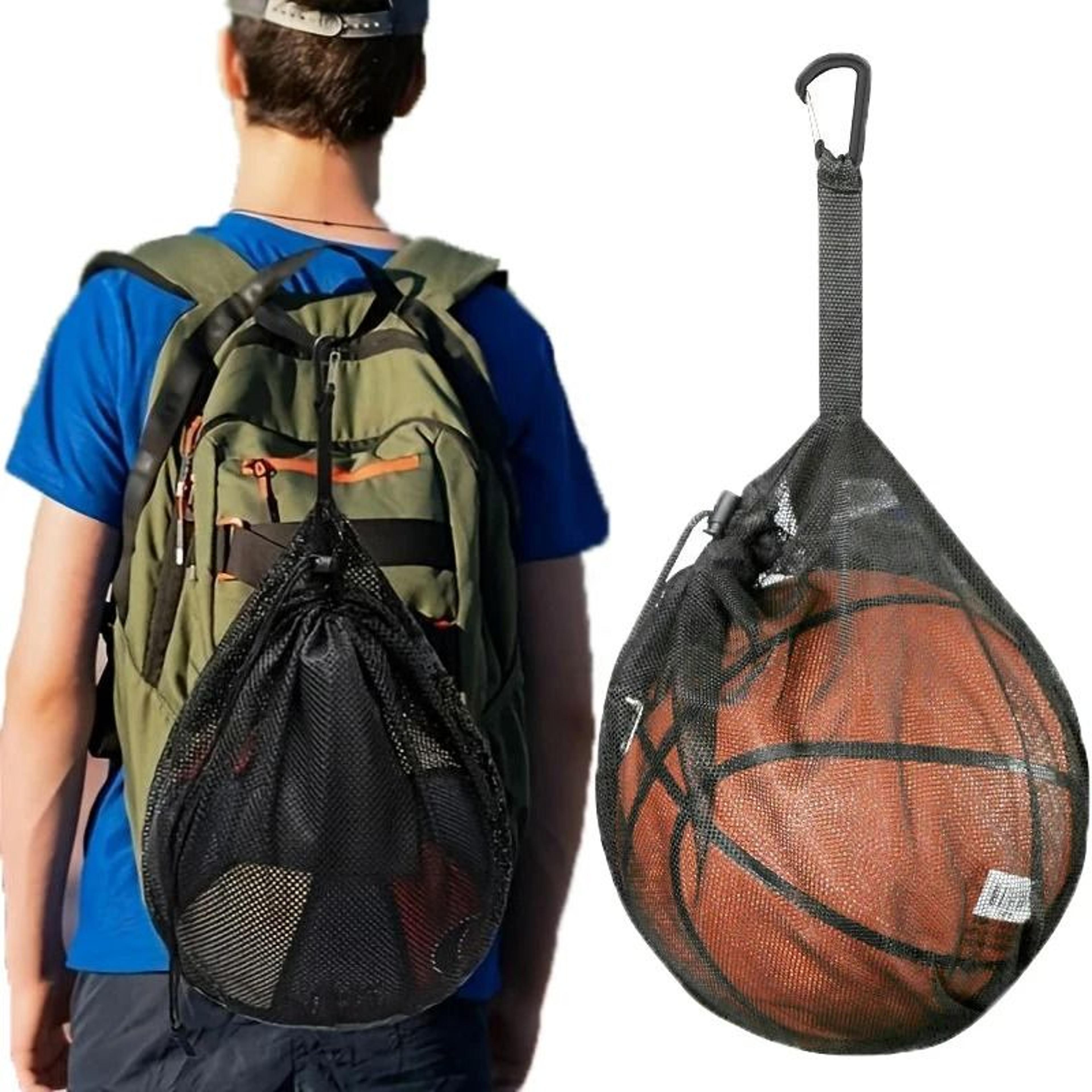 Portable Mesh Drawstring Sports Ball Backpack 0