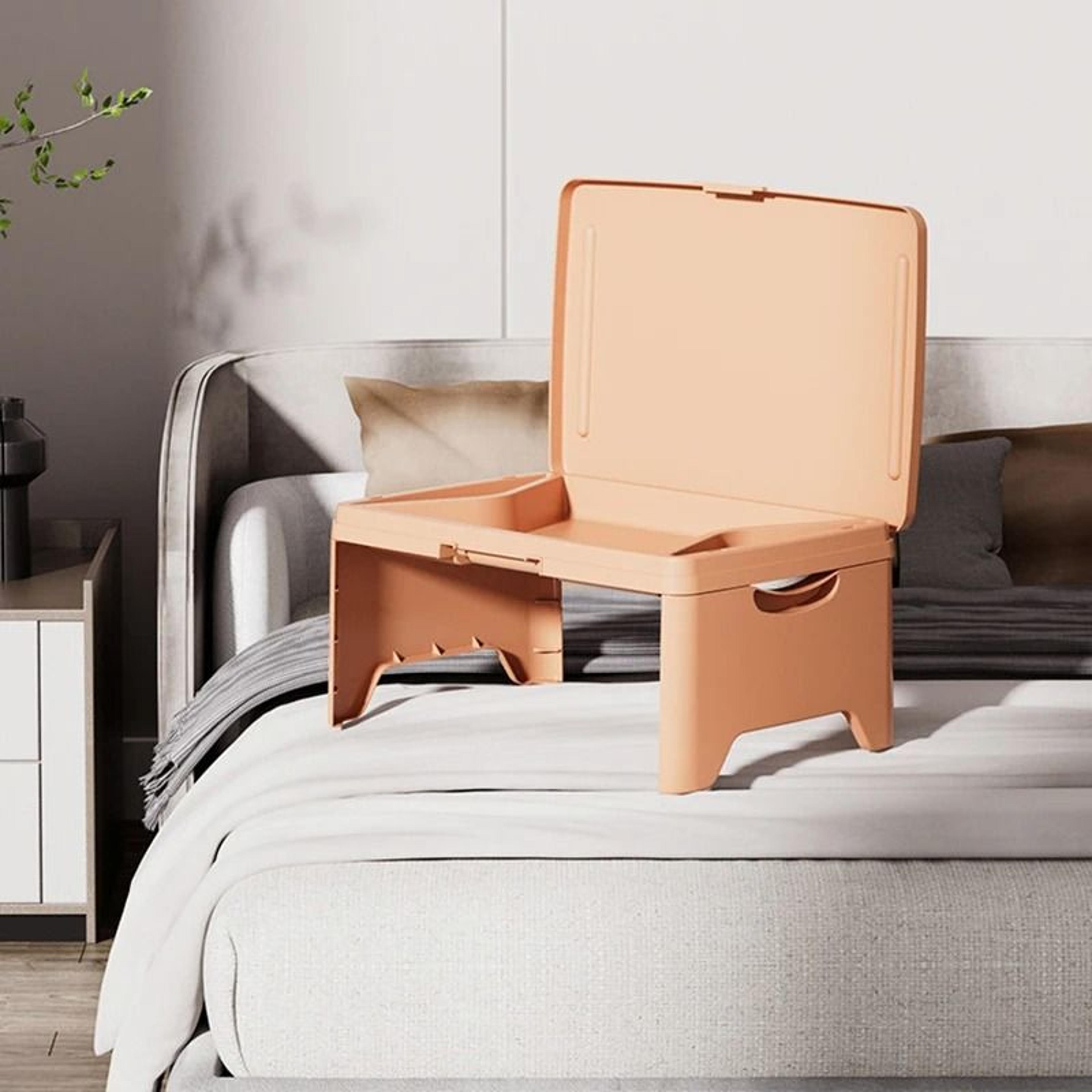 Portable Foldable Laptop Desk With Storage Handle 2
