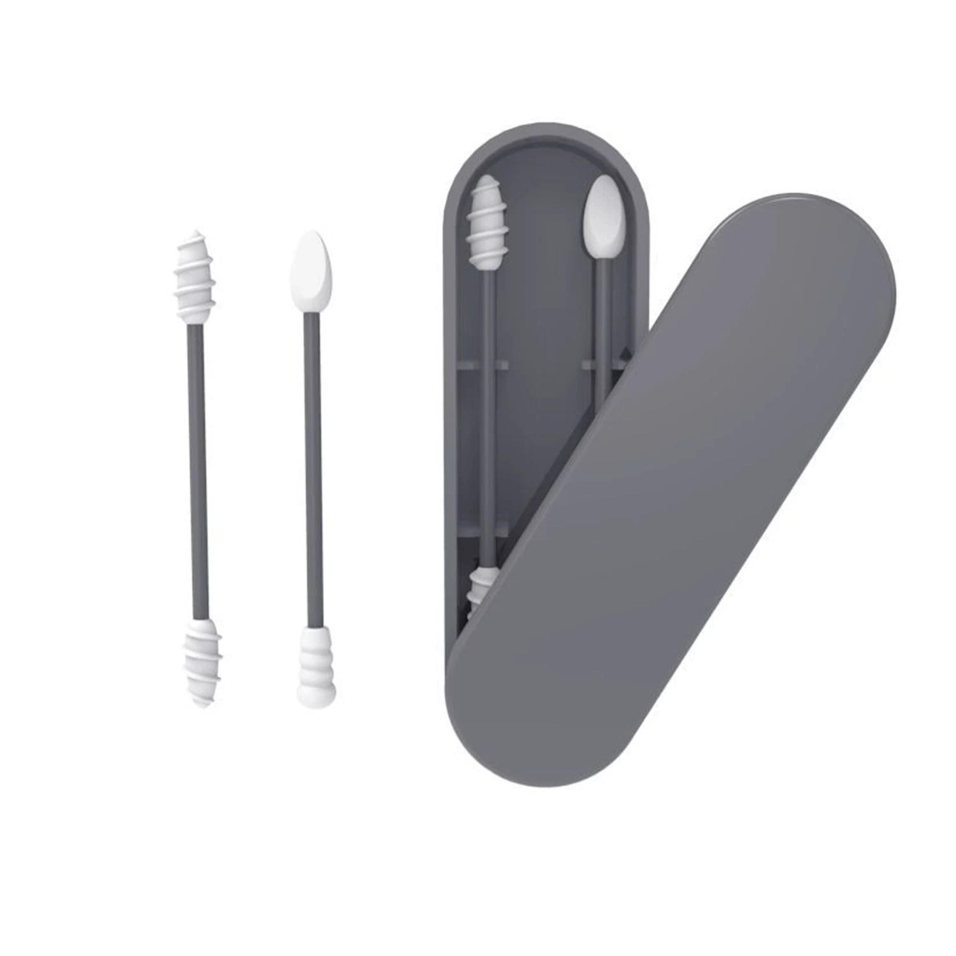 Reusable Silicone Ear Swabs With Travel Case Set Of 2 6