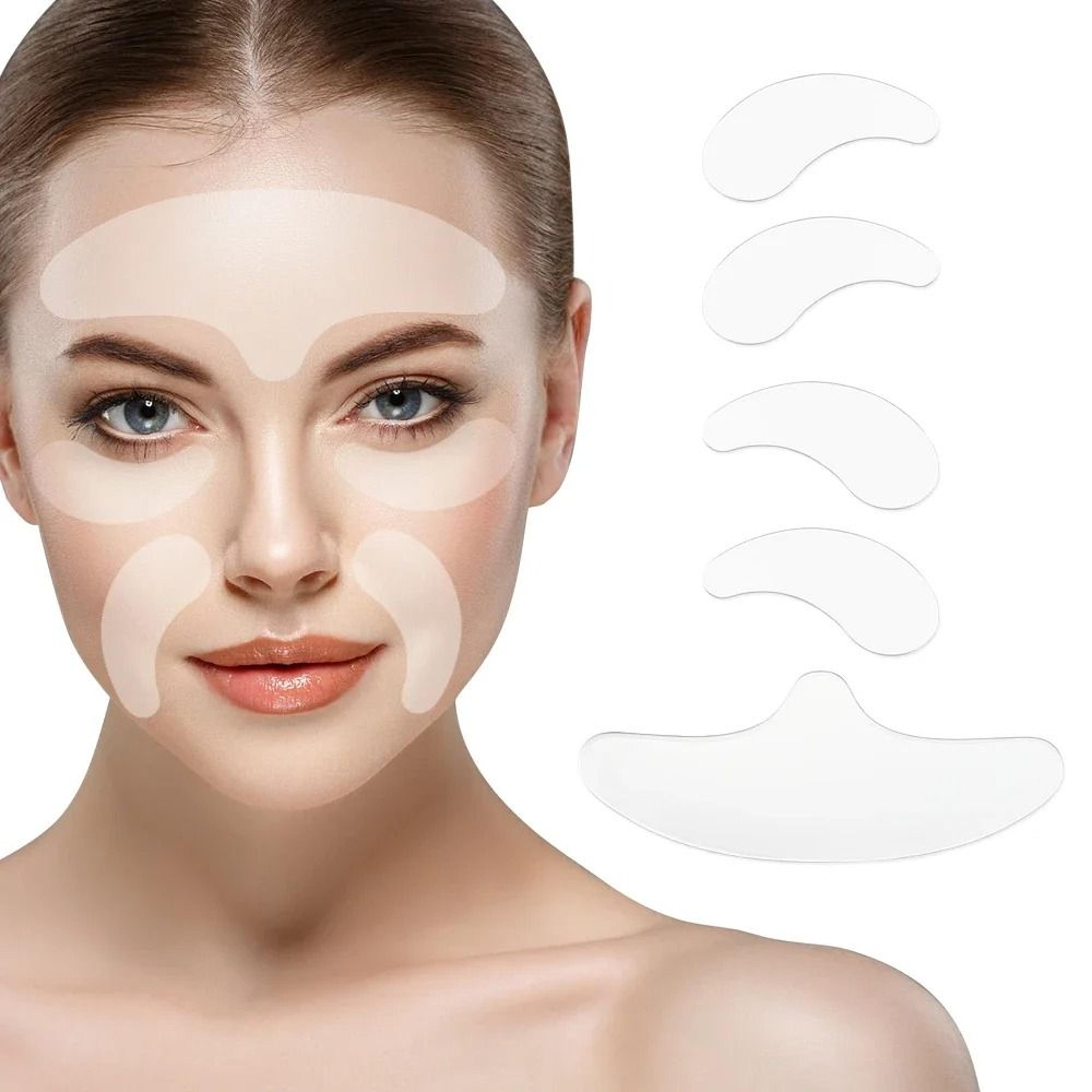 reusable silicone wrinkle removal patches for face forehead neck and eyes