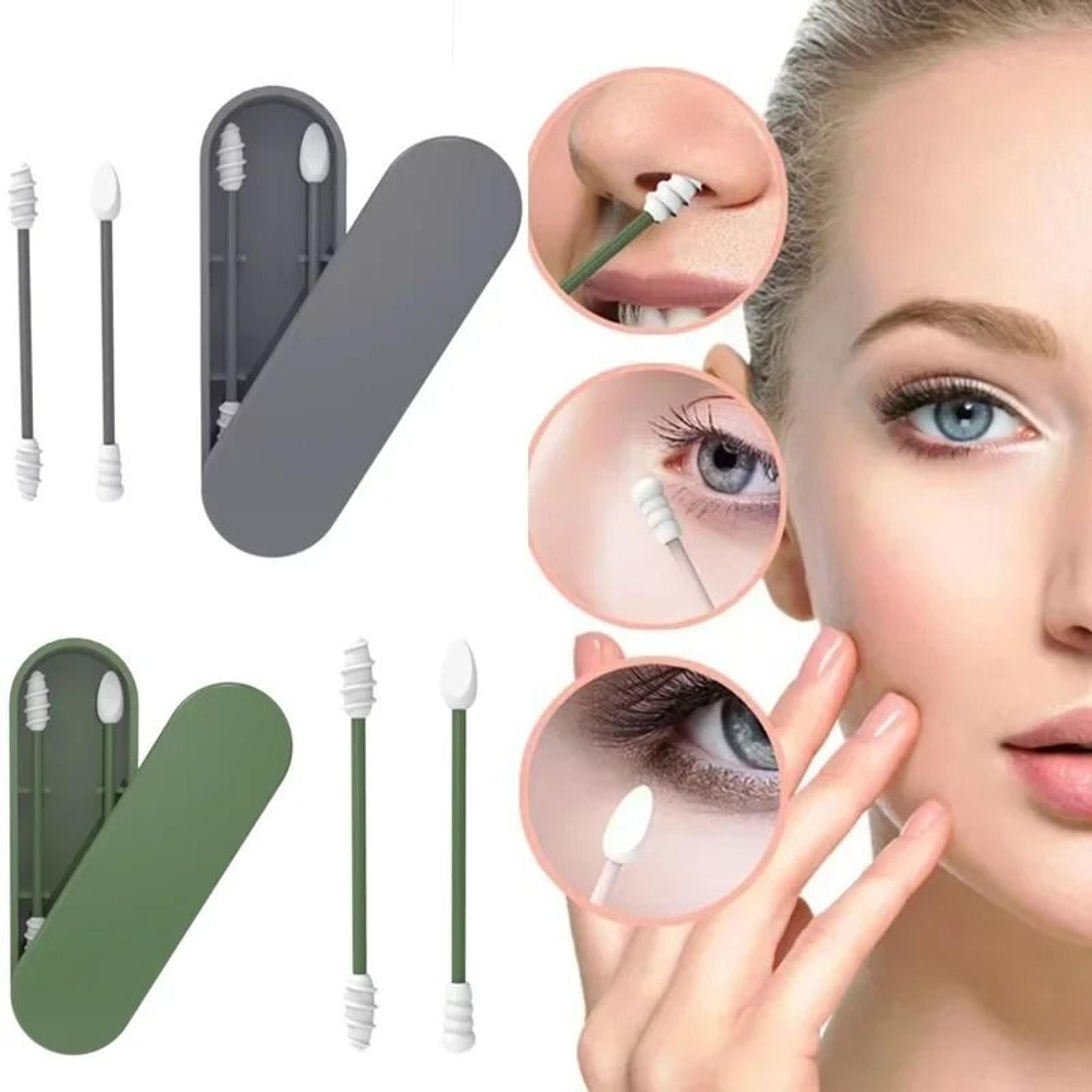 Reusable Silicone Ear Cleaning Swabs With Storage Case 0