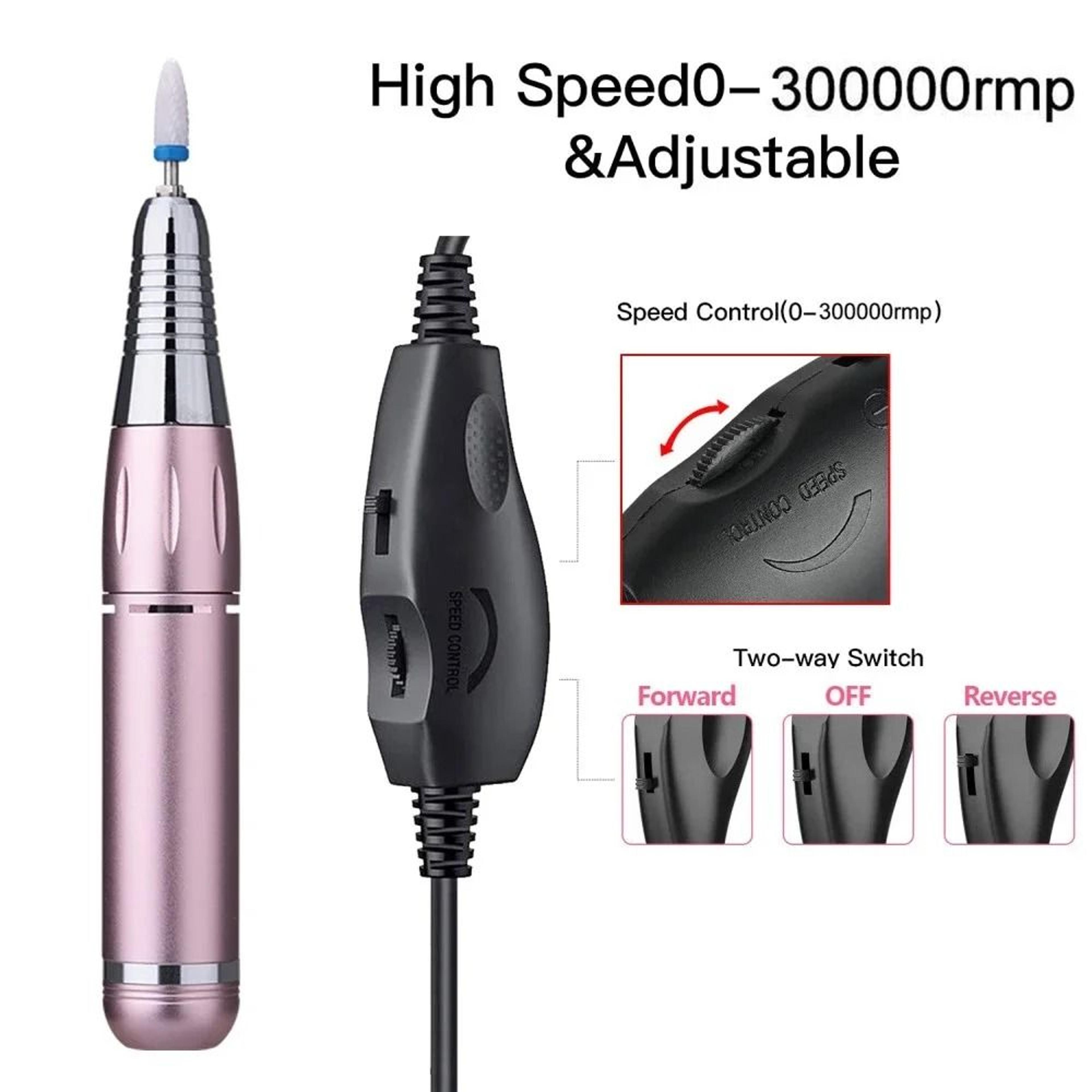 USB Electric Nail Drill Power Cord With Speed And Direction Control 2