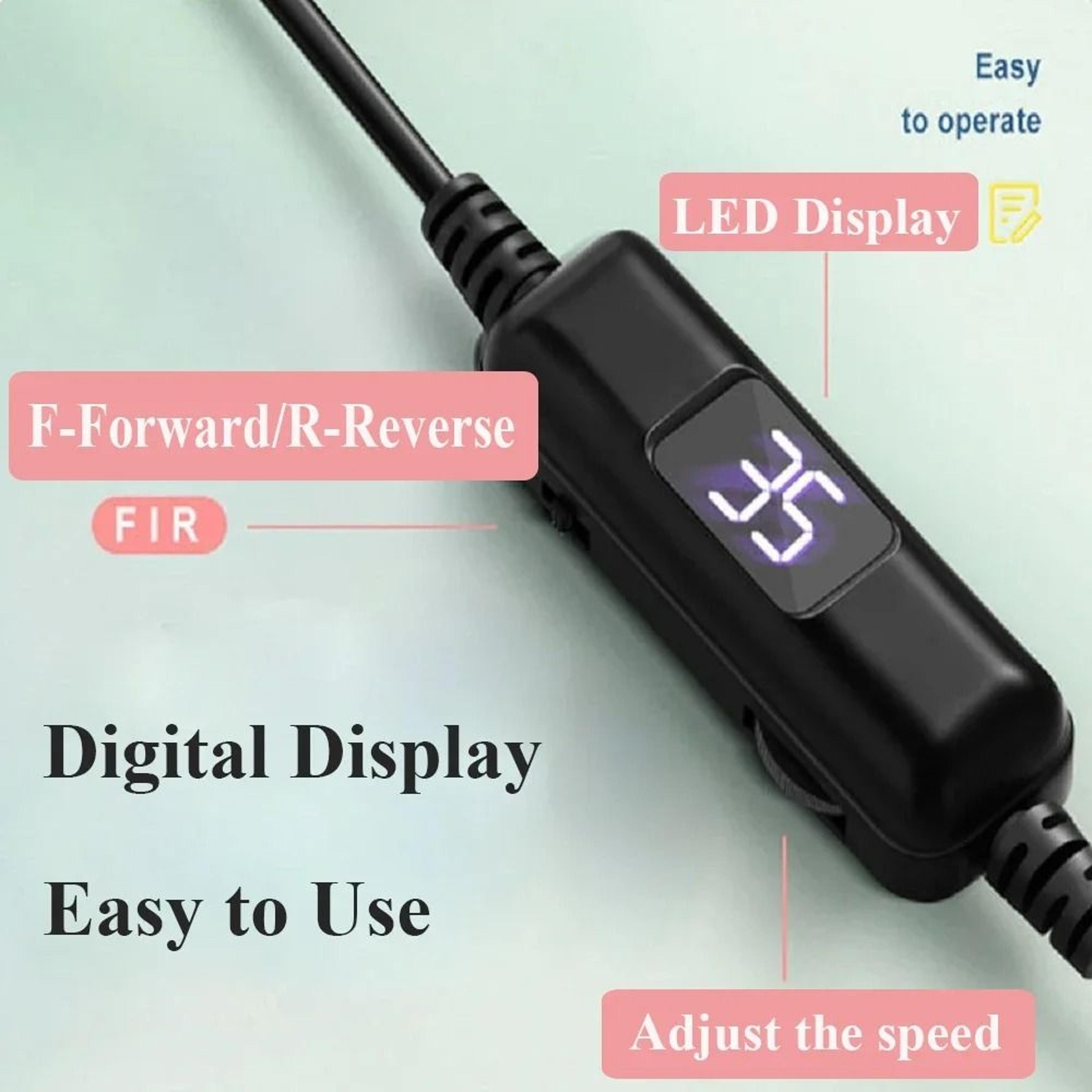 LED Display USB Electric Nail Drill Power Cord With Speed Control 1