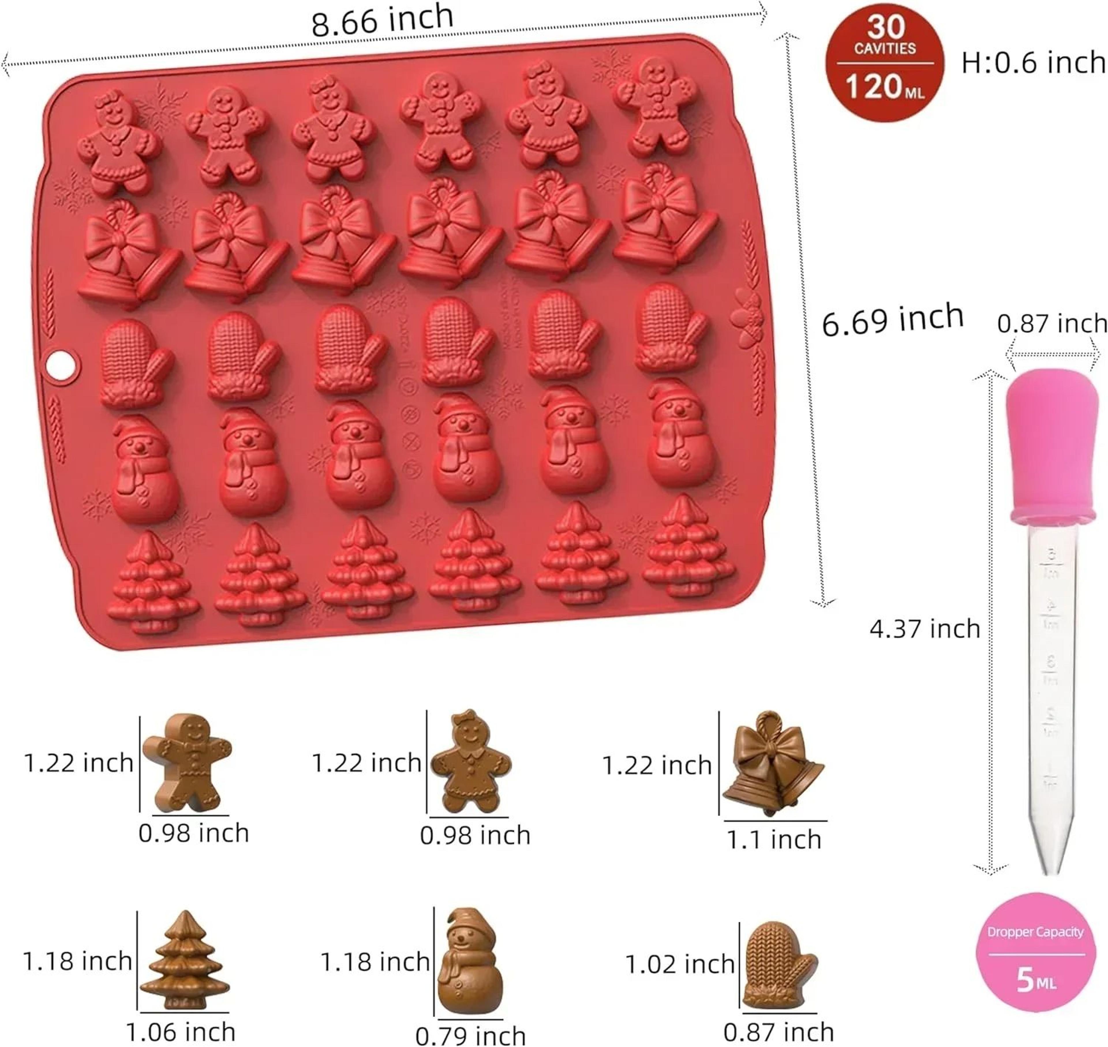 Christmas Silicone Chocolate Mold For Holiday Baking Treats 5