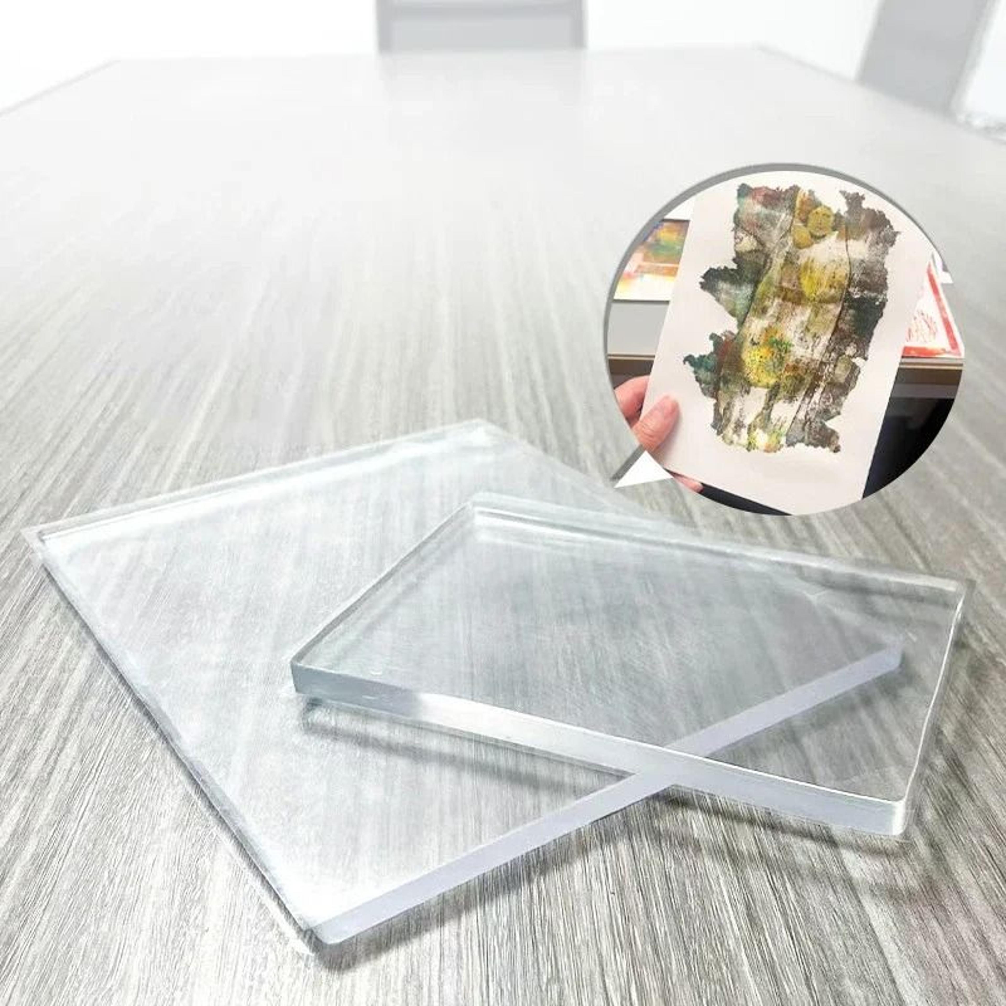 reusable gel printing plate for monoprinting and art crafts