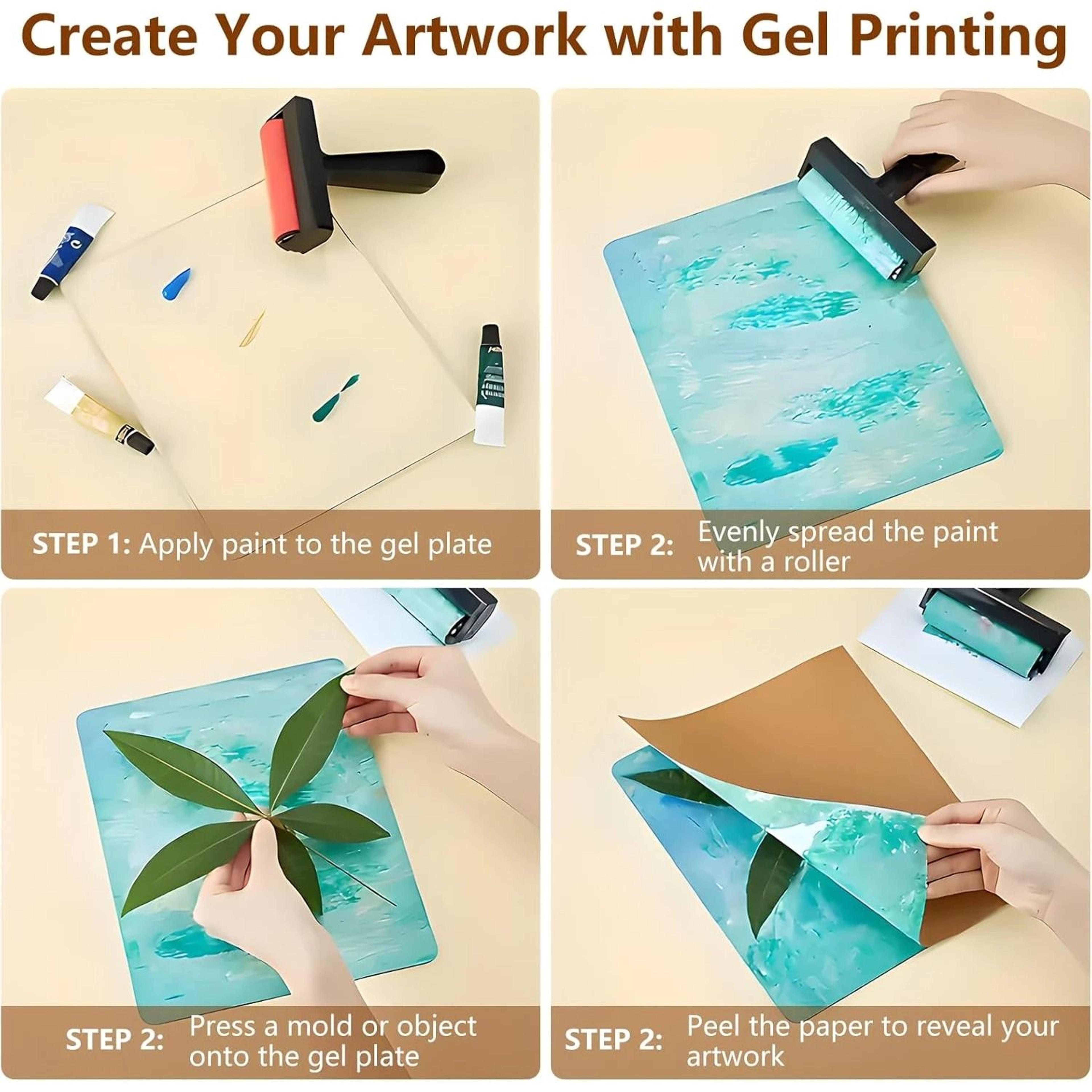 Reusable Gel Printing Plate For Monoprinting And Art Crafts 6