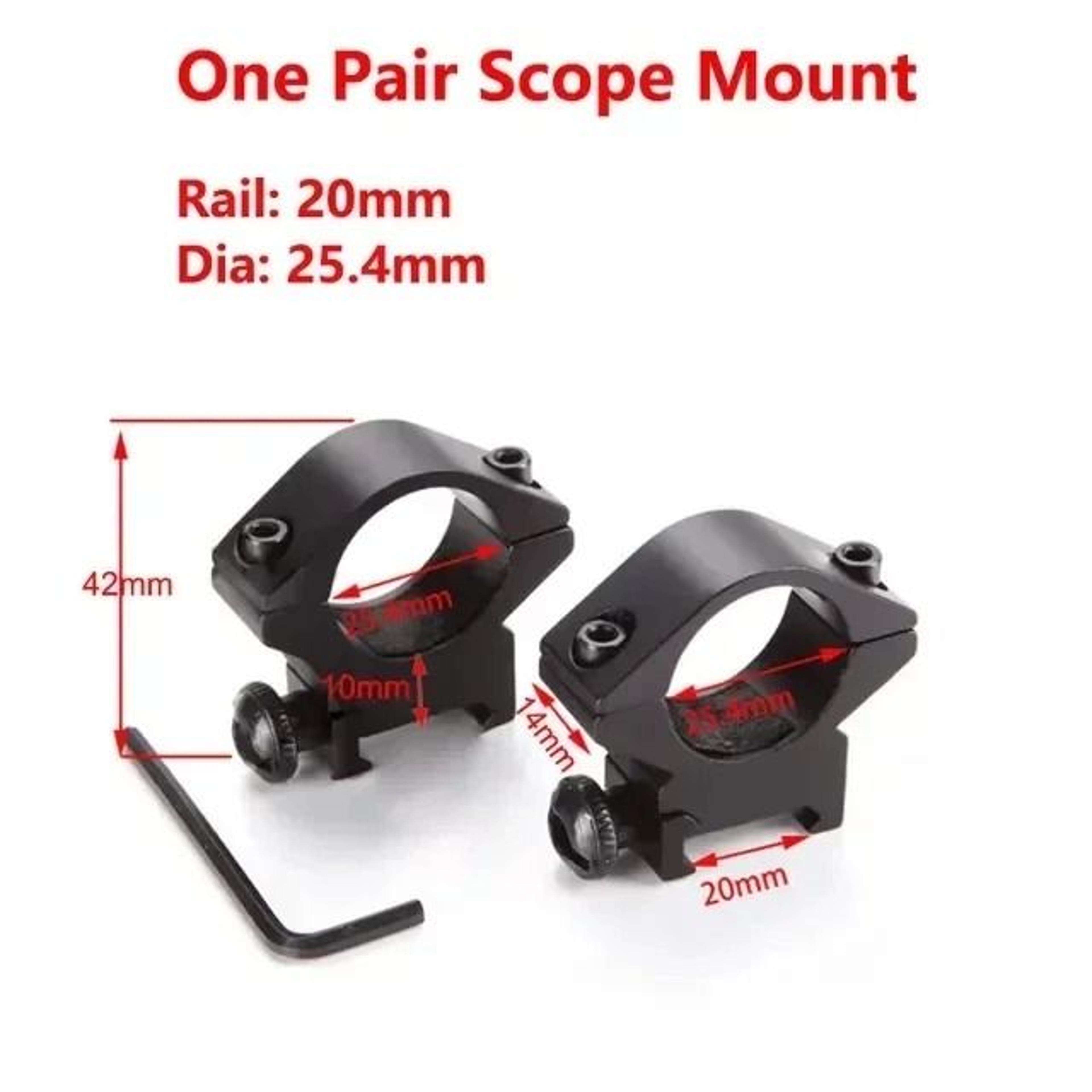 Aluminum Rifle Scope Mount Rings For 254mm And 30mm Tubes 8