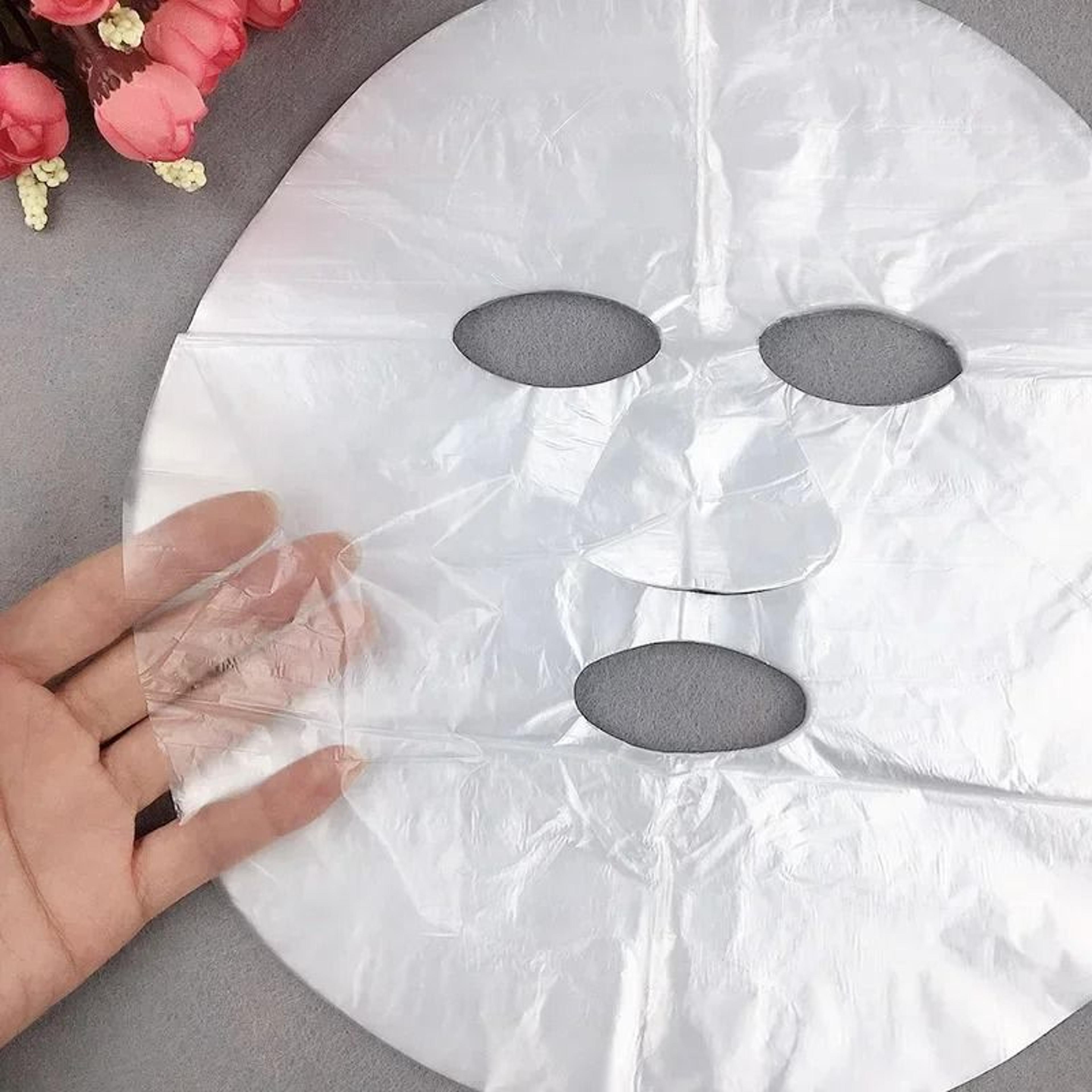 Disposable Facial Plastic Wrap Masks For Face And Neck 0