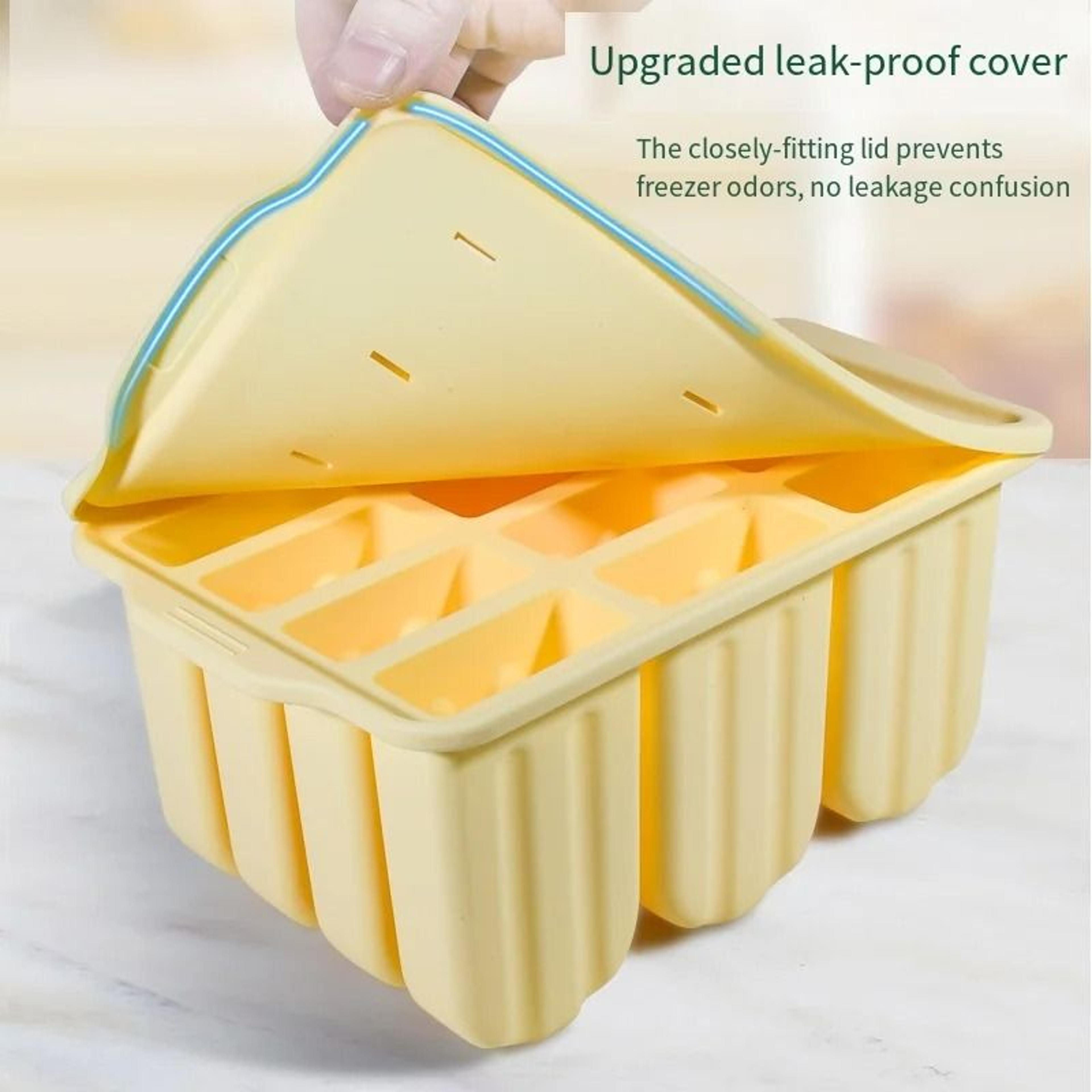 Silicone Popsicle Mold Tray With Lid For Homemade Desserts 4
