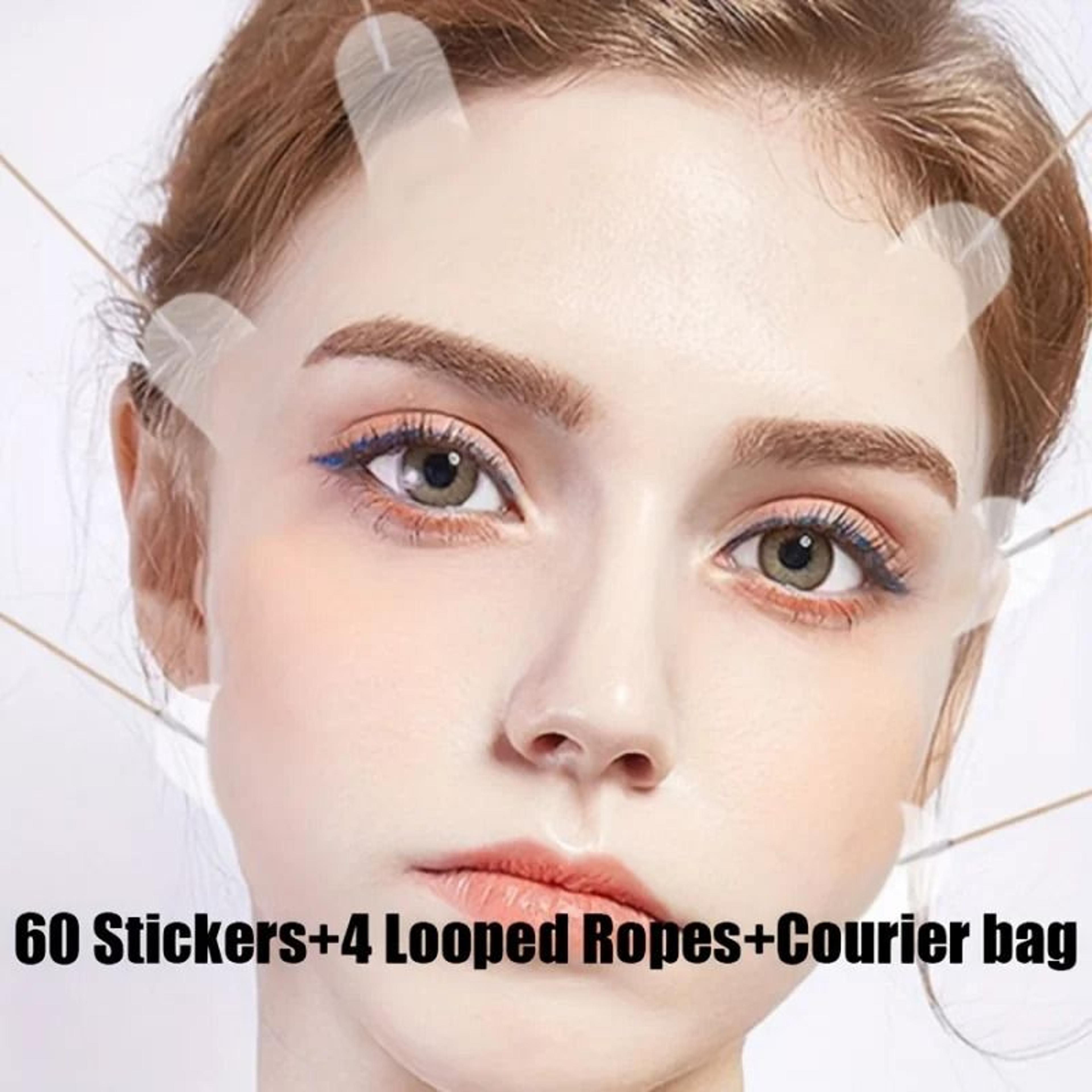 V Shape Facial And Neck Lifting Tape Set With Elastic Straps 2