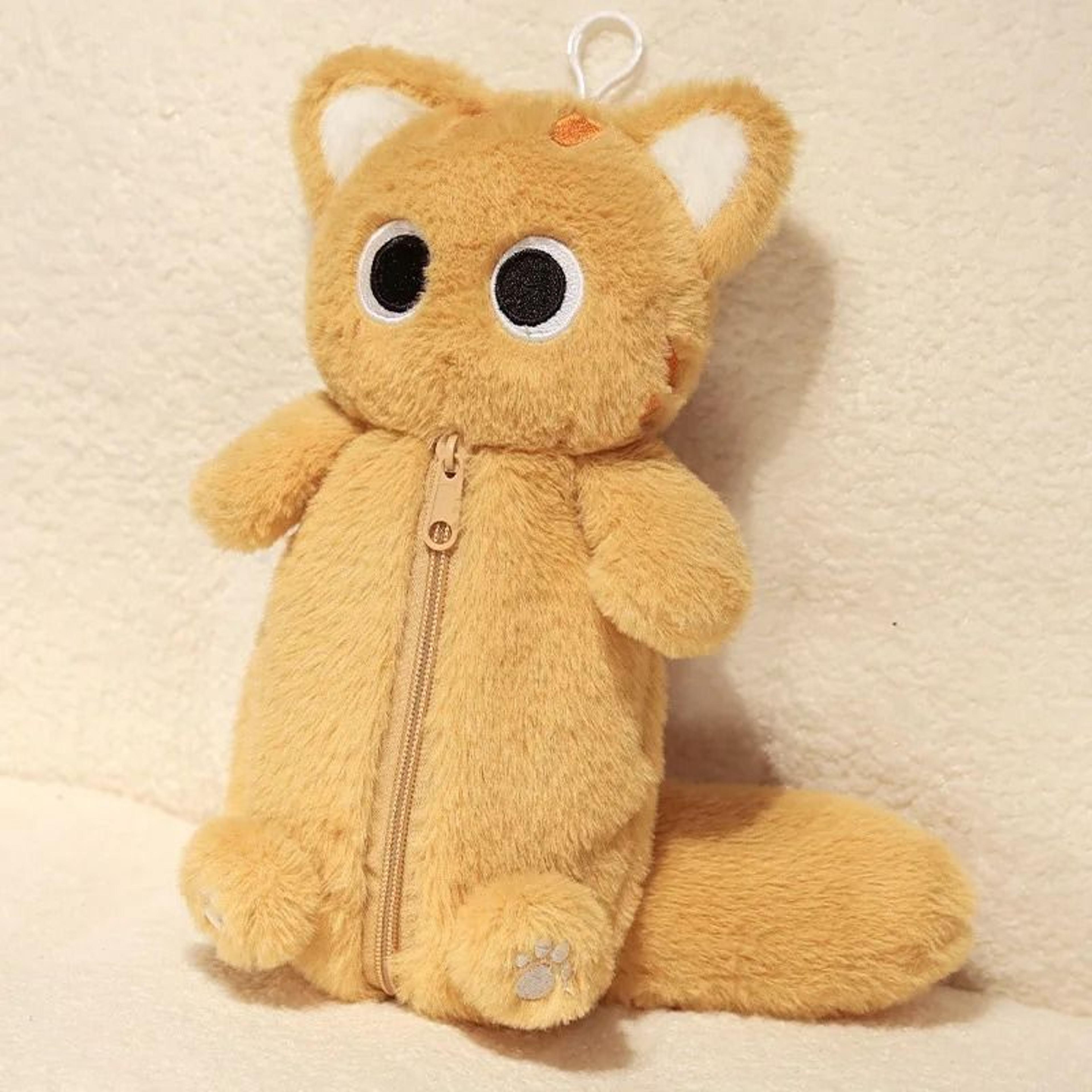 Plush Cat Pencil Case Large Capacity Stationery Bag 2