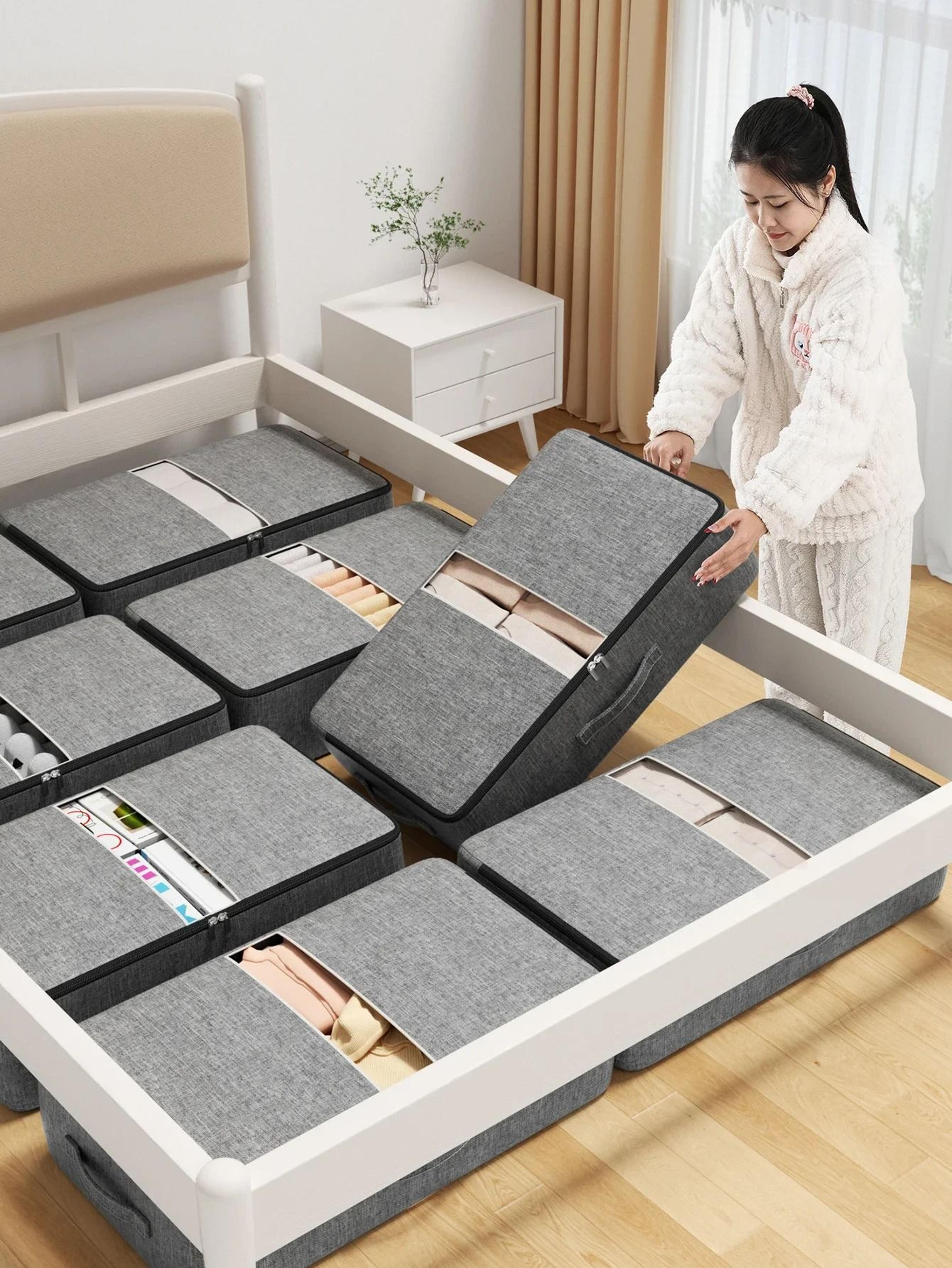 Extra Large Underbed Clothing Storage Bag With Lid 3