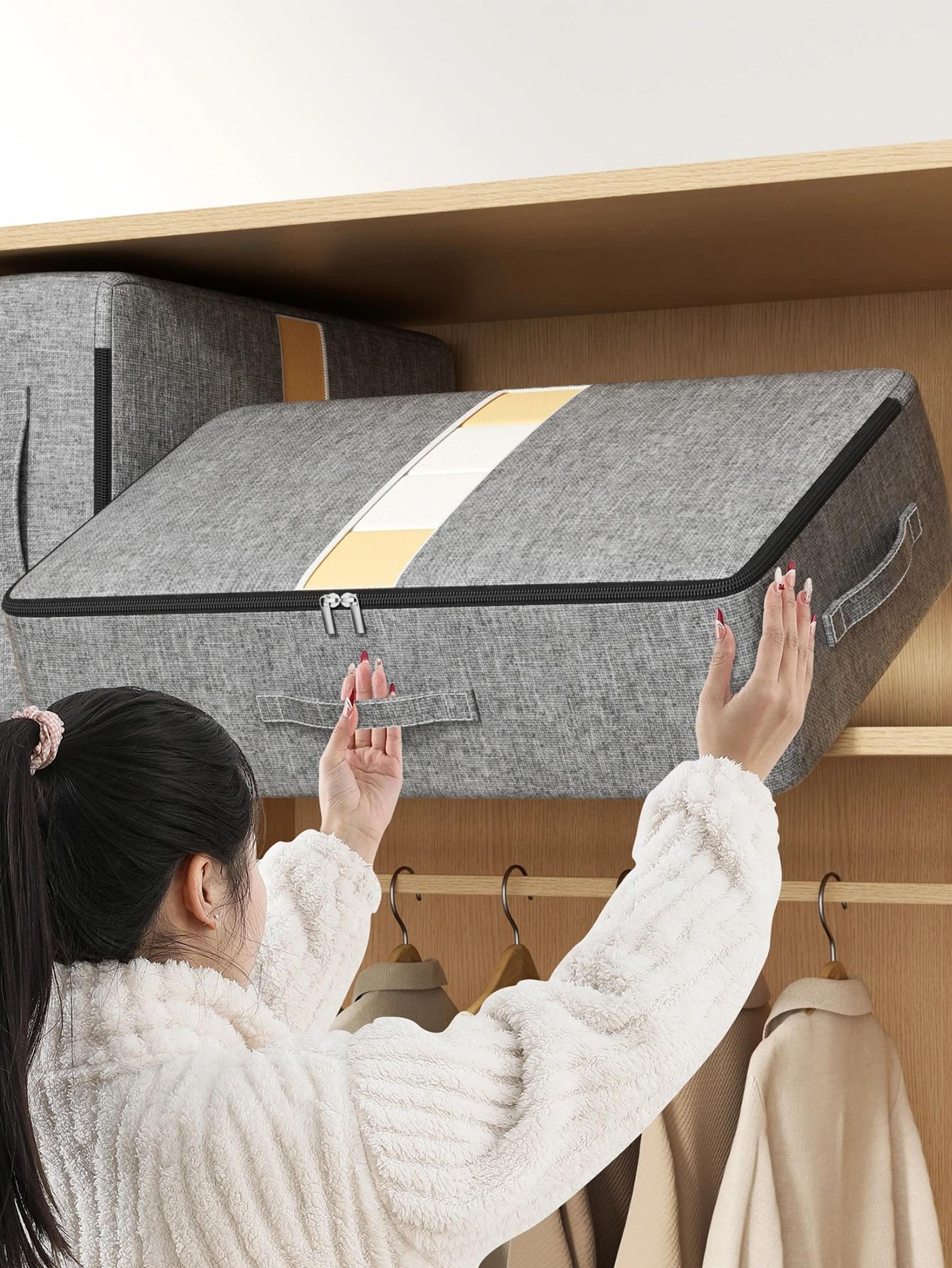 Extra Large Underbed Clothing Storage Bag With Lid 4